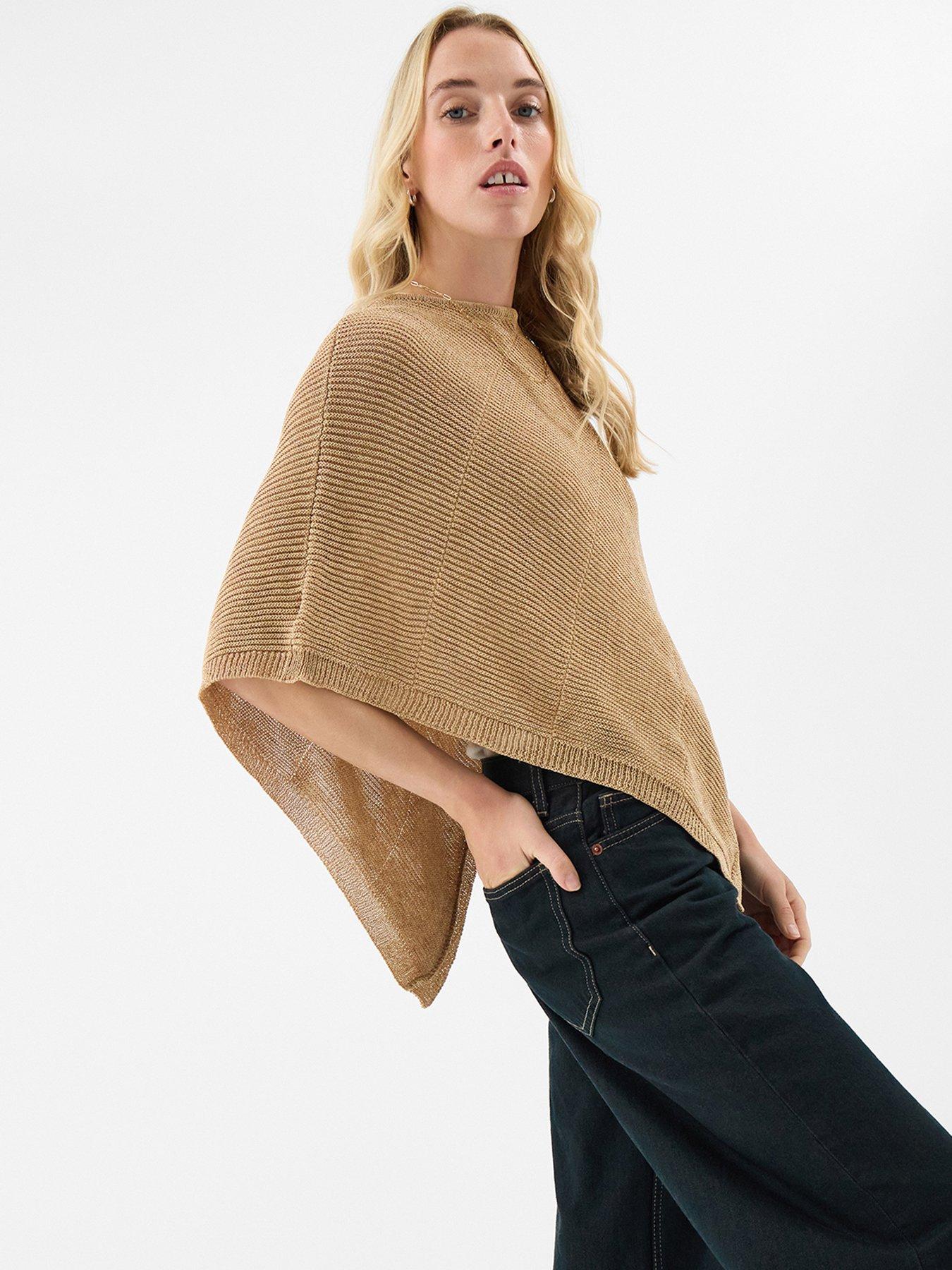 Image 2 of 4 of Accessorize Sparkle Knit Poncho