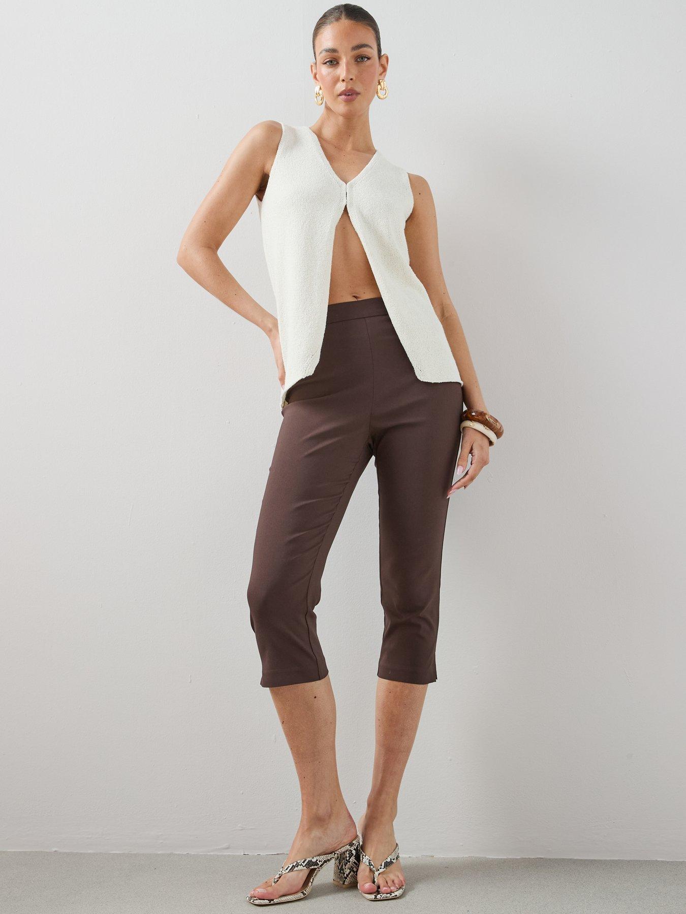 the-very-collection-capri-trouser-browndetail