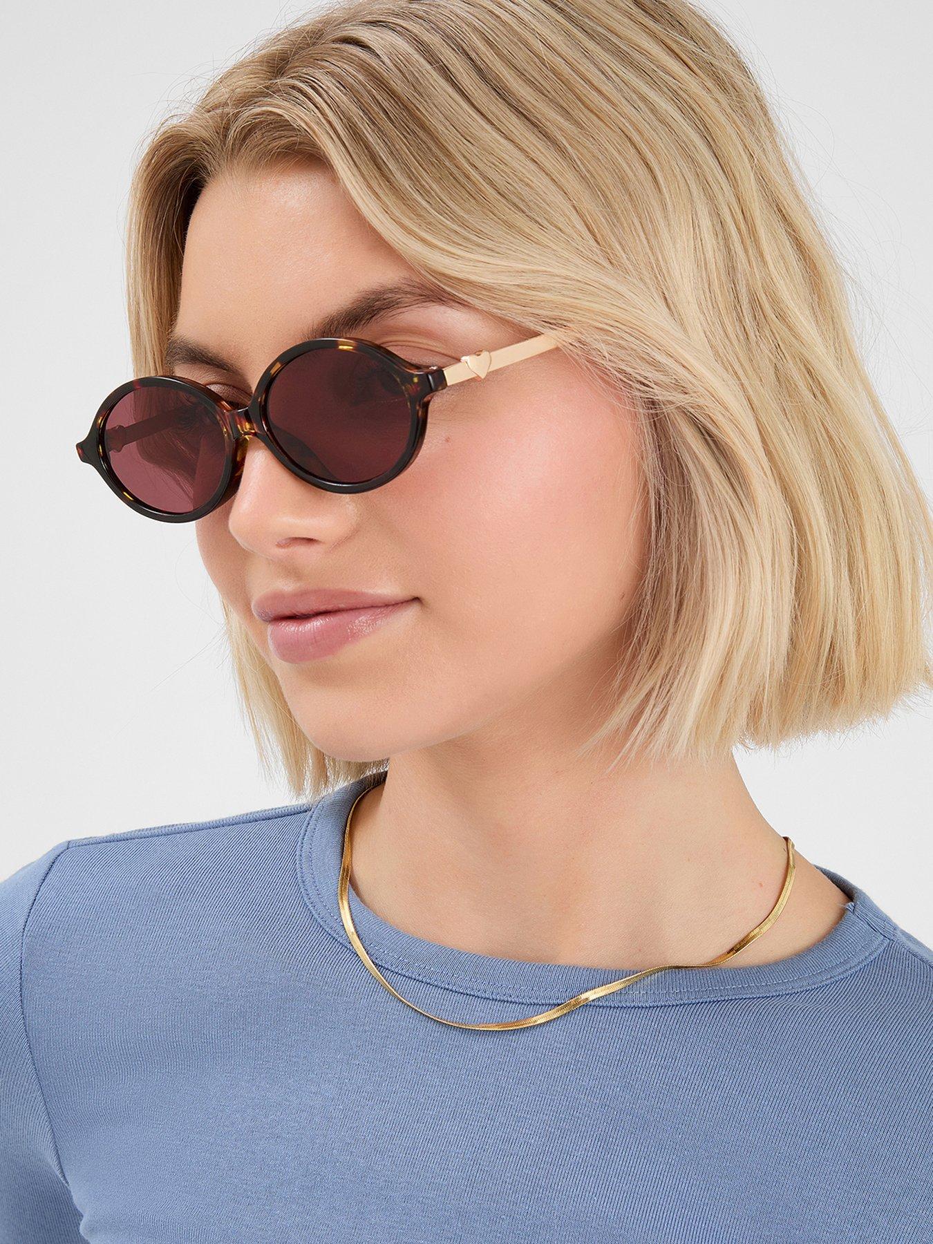 Image 2 of 3 of Accessorize Tort Oval Sunglasses