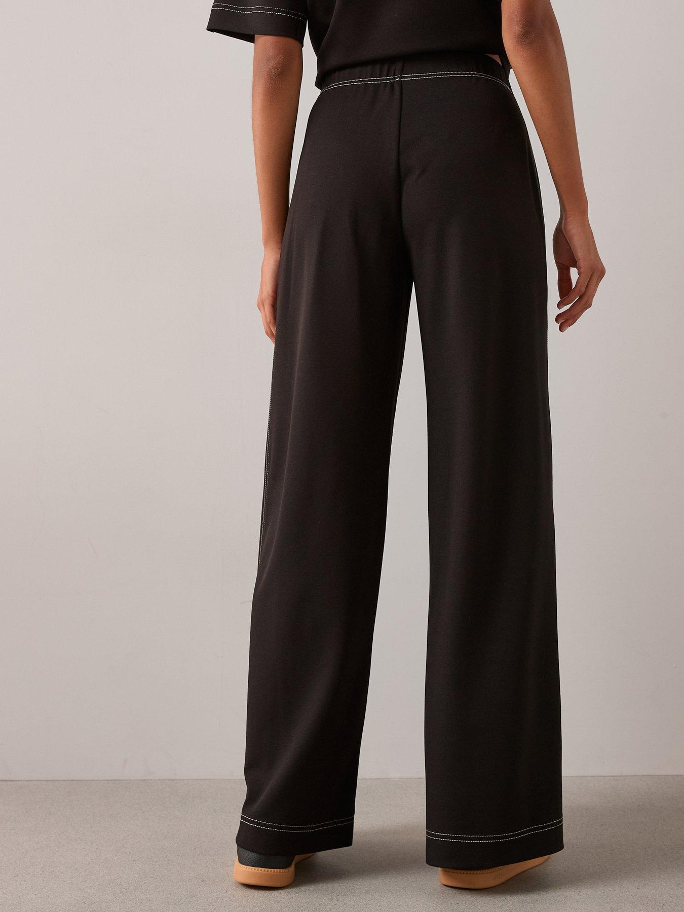 the-very-collection-contrast-stitch-wide-leg-trouser-blackstillFront
