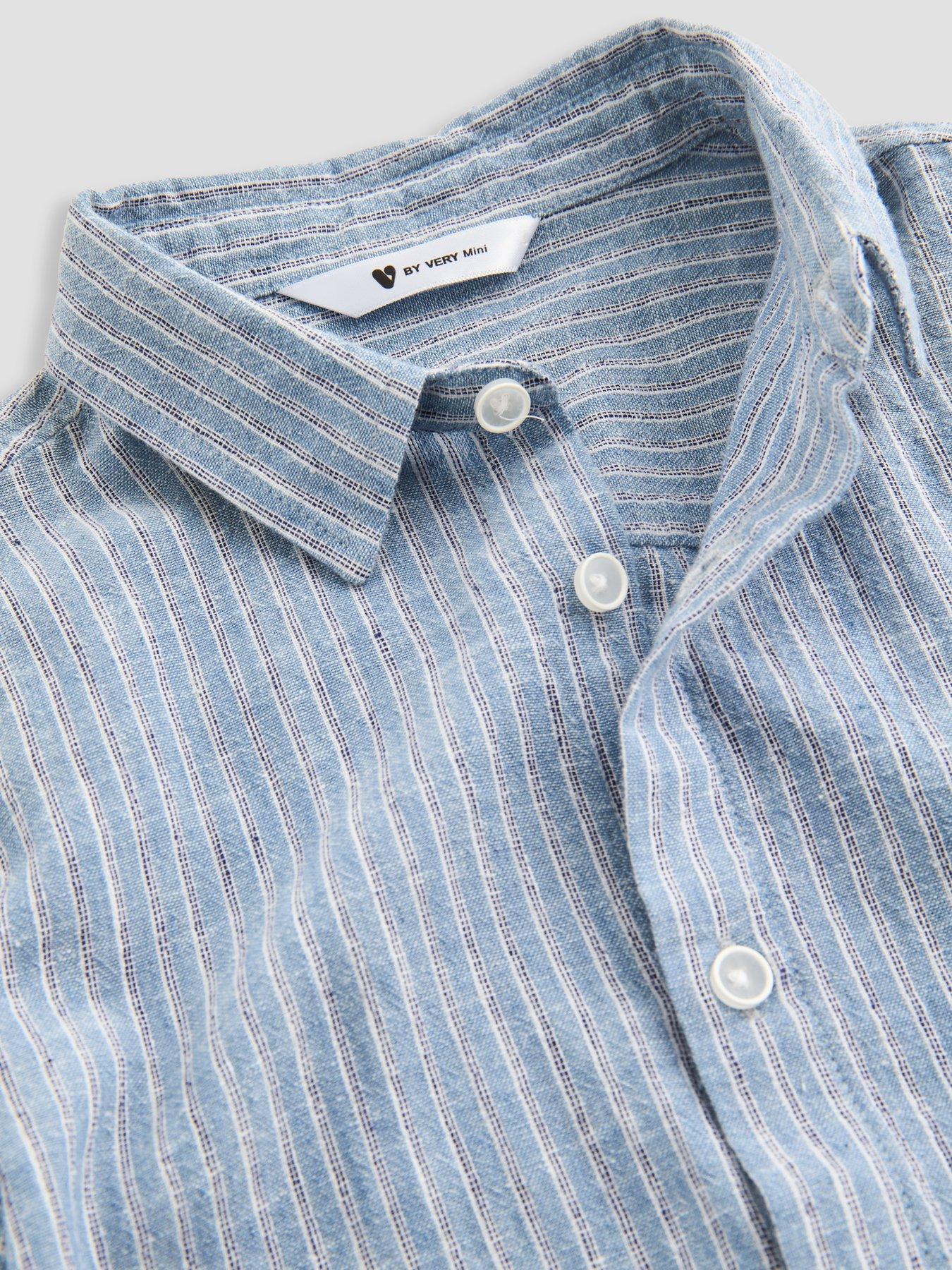 Image 5 of 5 of The Very Collection Boys Stripe Shirt And Chino Short Outfit Set - Multi