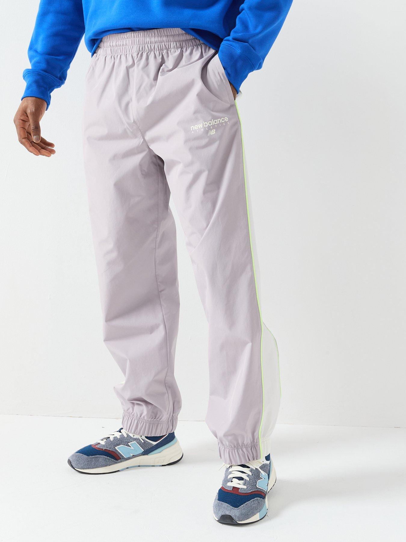 New Balance Mens Linear Graphic Woven Pant - Grey