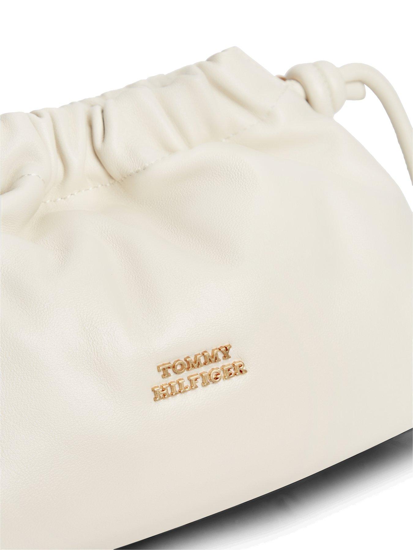 Image 4 of 4 of Tommy Hilfiger Th Soft Leather Crossover Bag - Cream