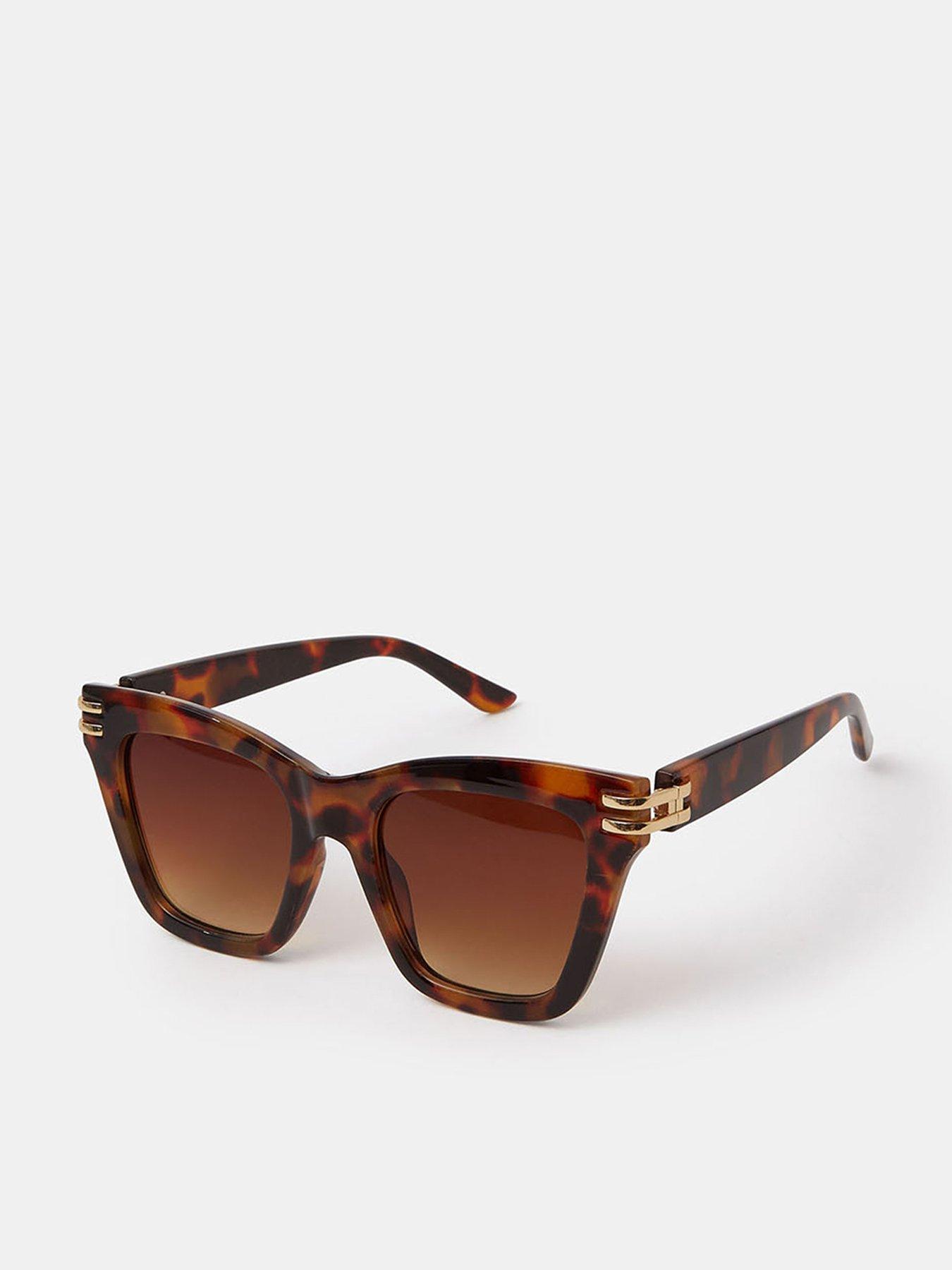 Image 1 of 2 of Accessorize Tort Cat Eye Sunglasses
