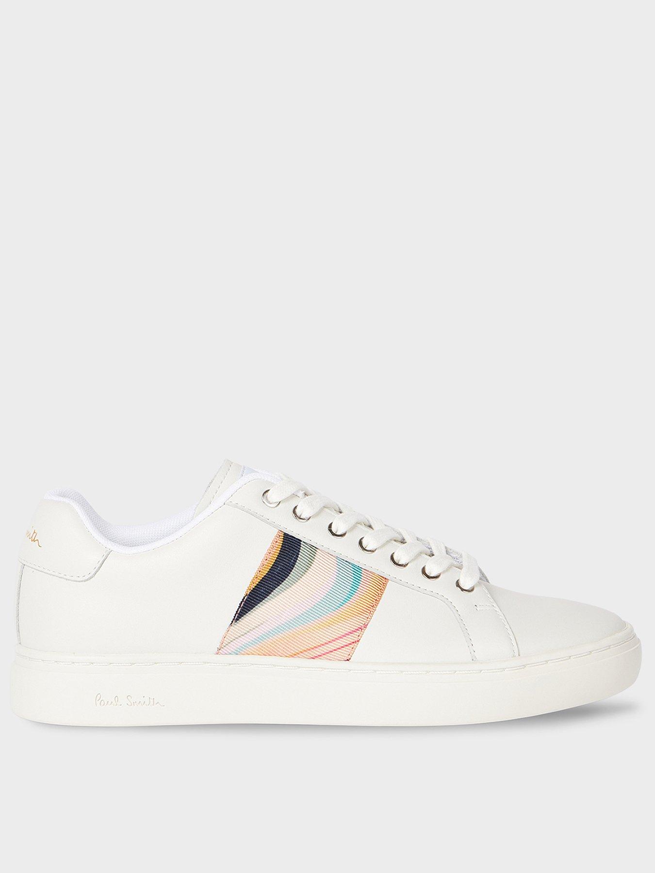 Image 1 of 4 of PS PAUL SMITH Womens Shoe Lapin Swirl Side Panel Trainers - White