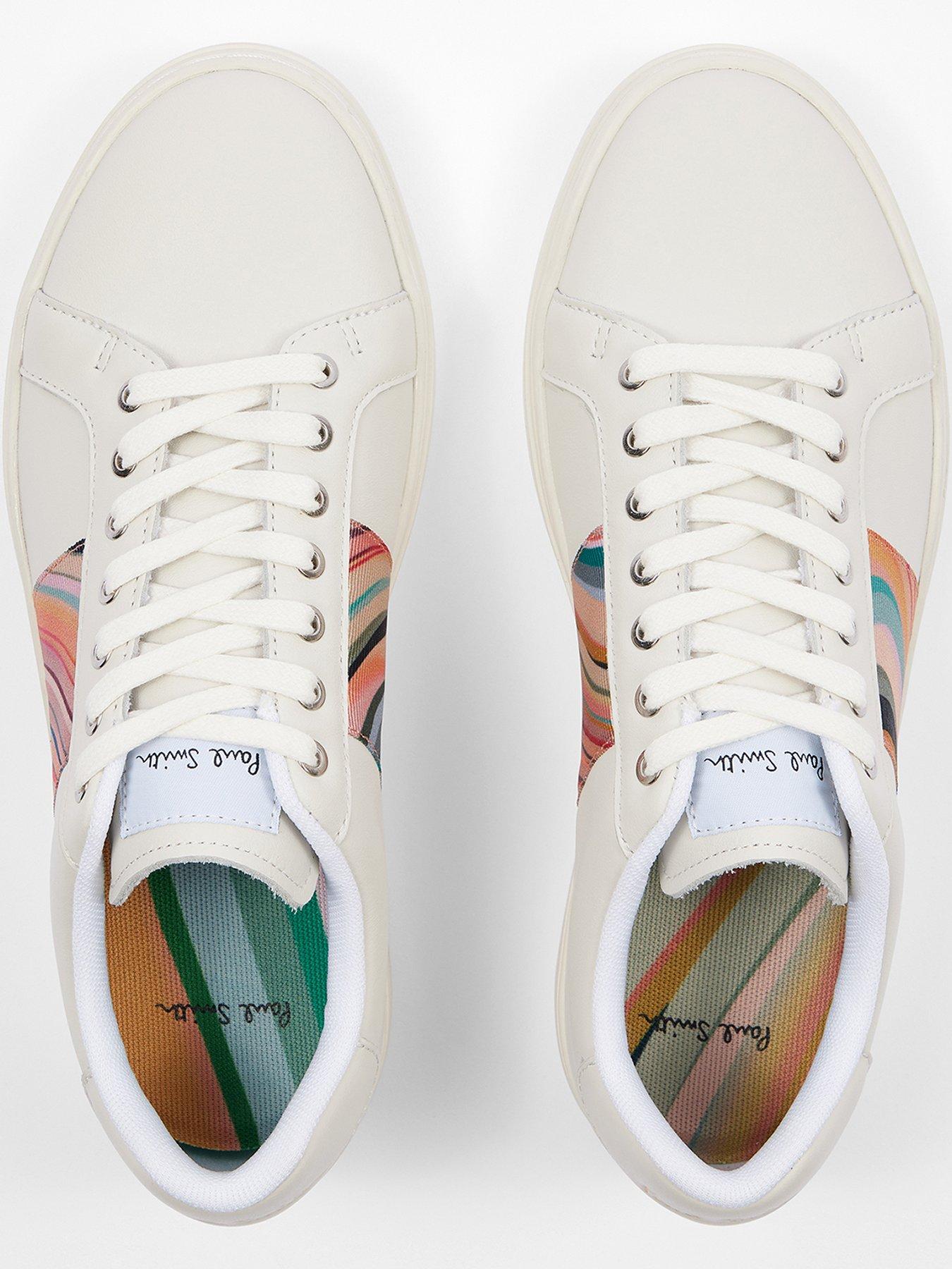 Image 4 of 4 of PS PAUL SMITH Womens Shoe Lapin Swirl Side Panel Trainers - White