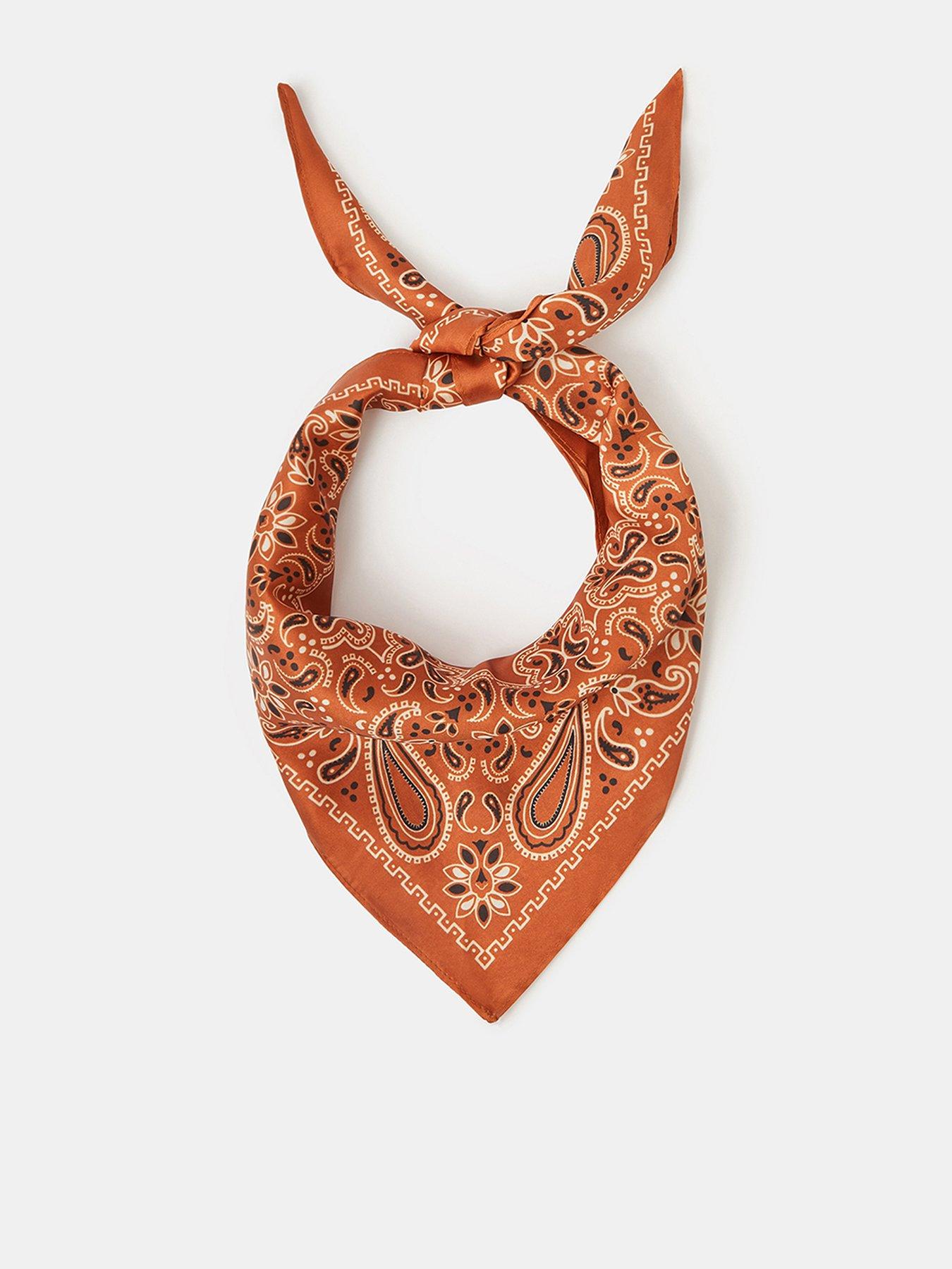 Image 1 of 3 of Accessorize Paisley Print Square Satin Scarf