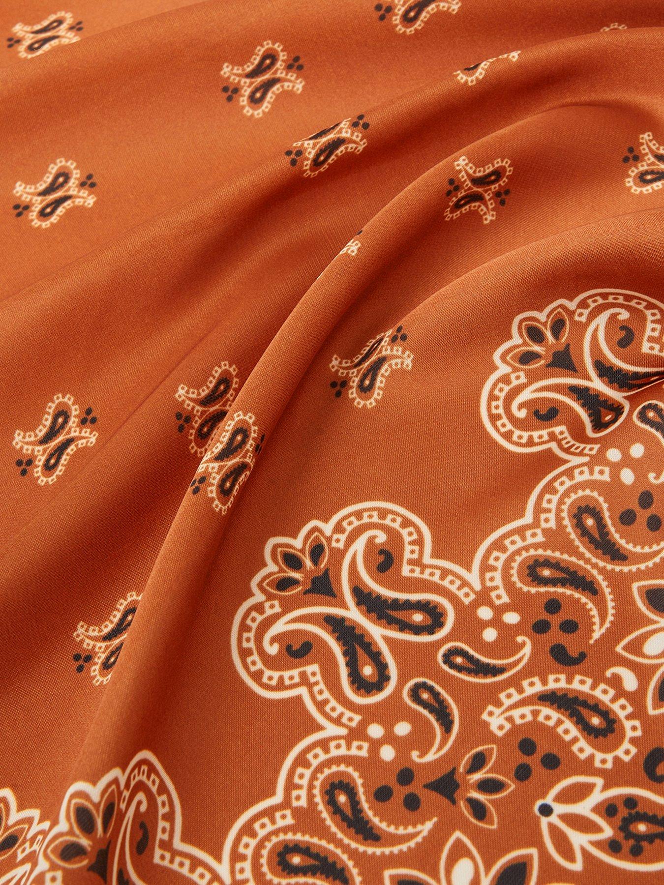 Image 3 of 3 of Accessorize Paisley Print Square Satin Scarf