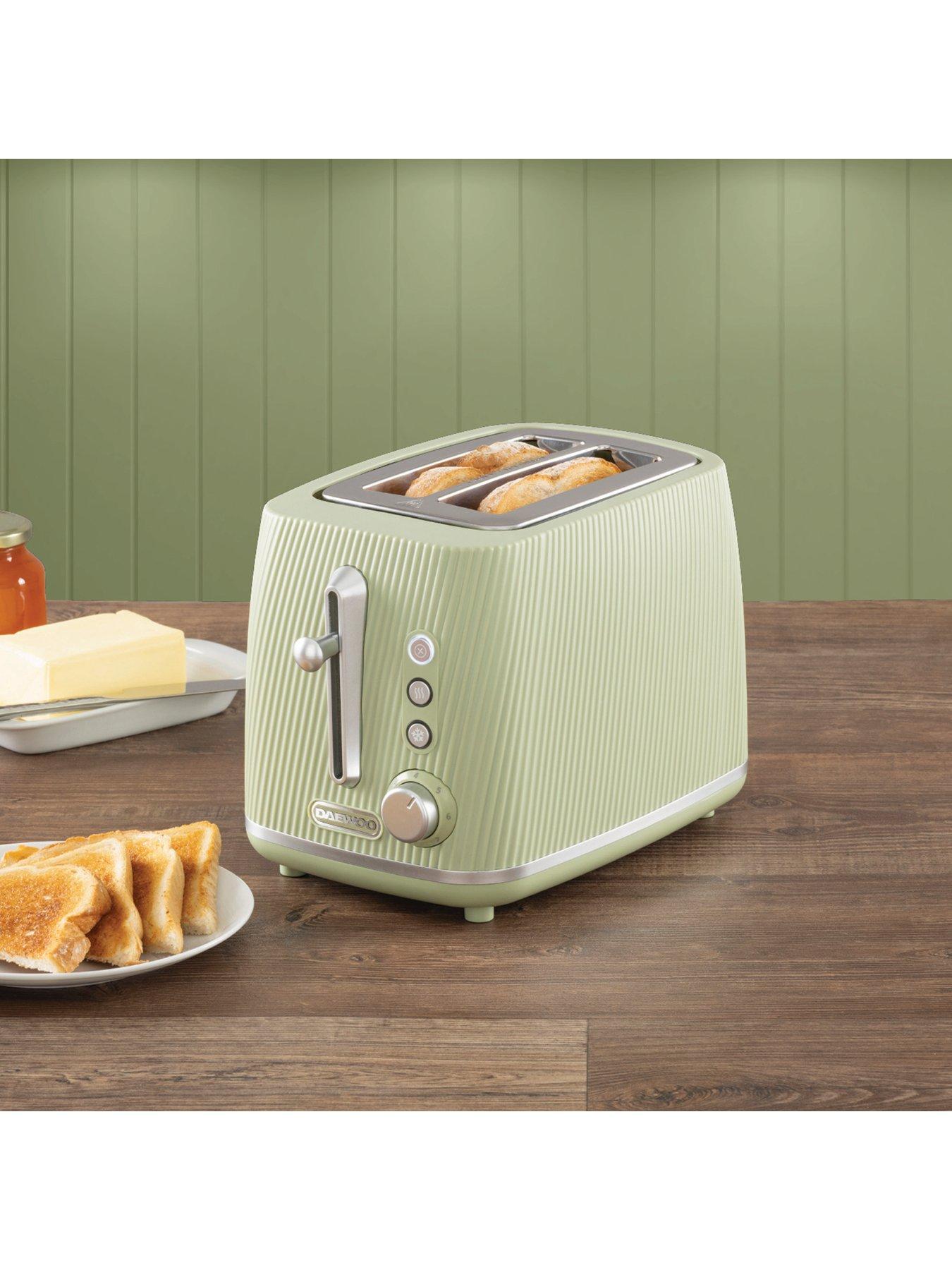 Image 4 of 4 of Daewoo Cascade 1.7L Kettle &amp; 2 Slice Toaster&nbsp;Bundle -&nbsp;Sage&nbsp;