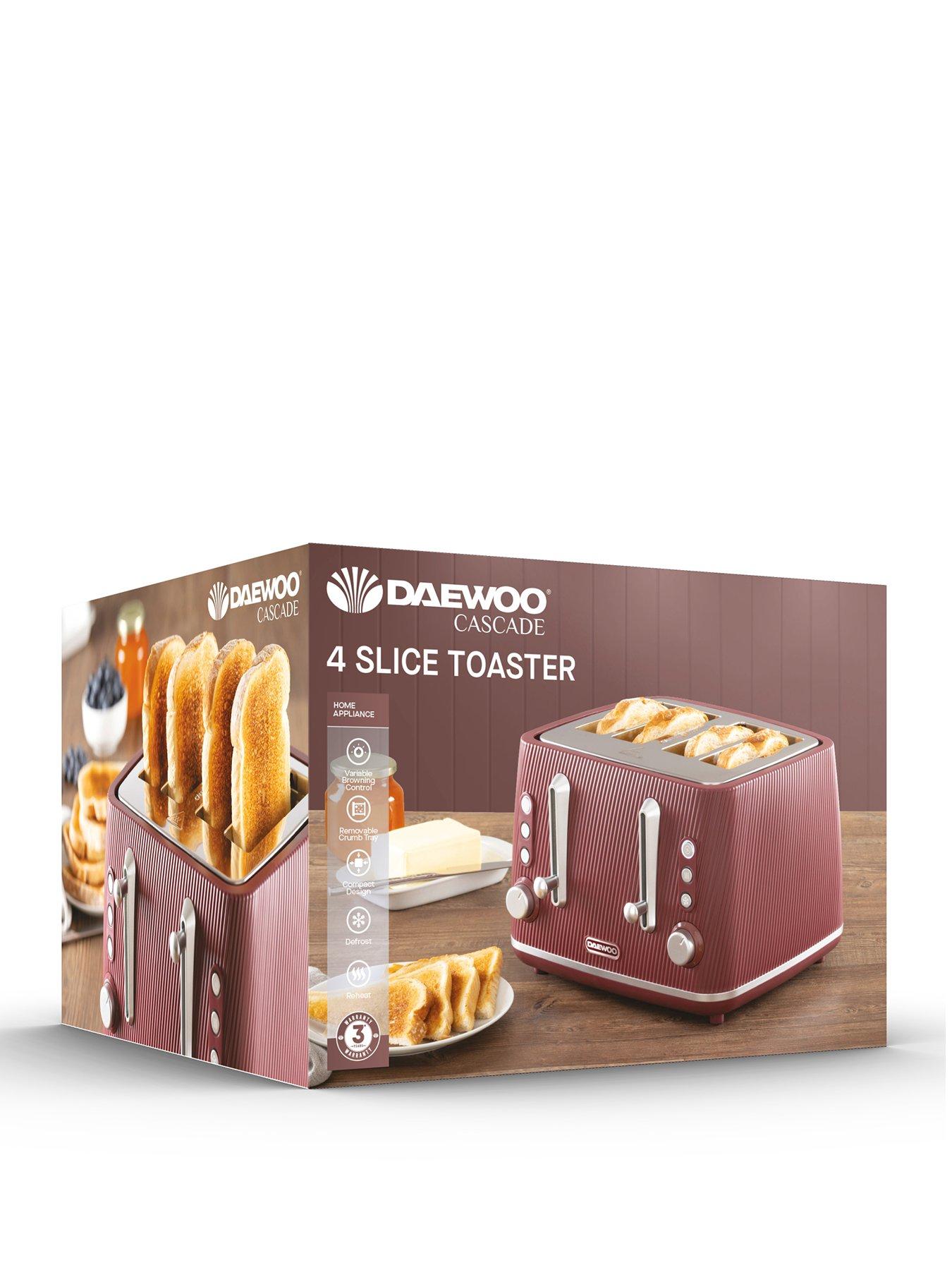 Daewoo CASCADE 4 SLICE TOASTER RUBY