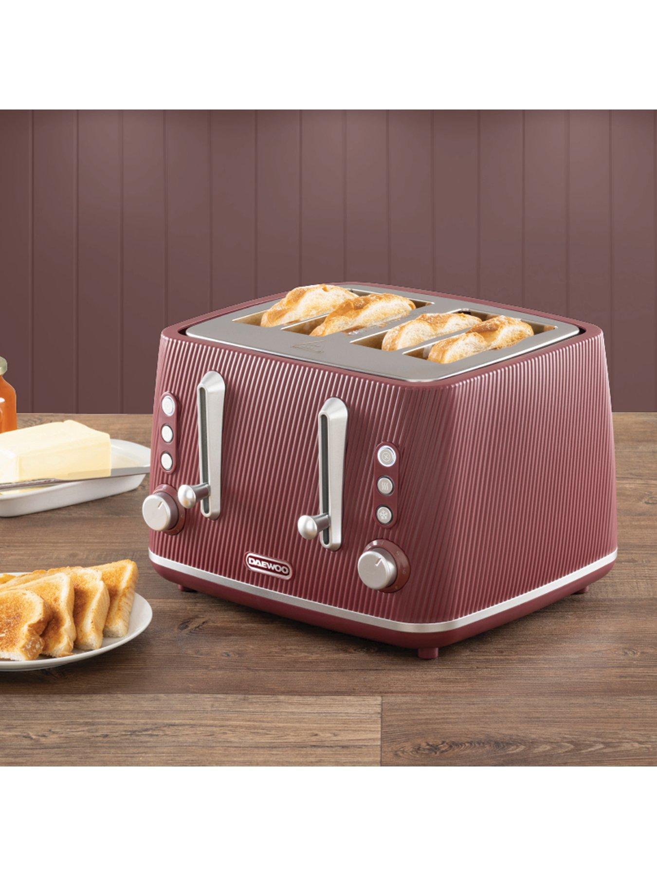 Image 3 of 6 of Daewoo Cascade 4 Slice Toaster - Ruby