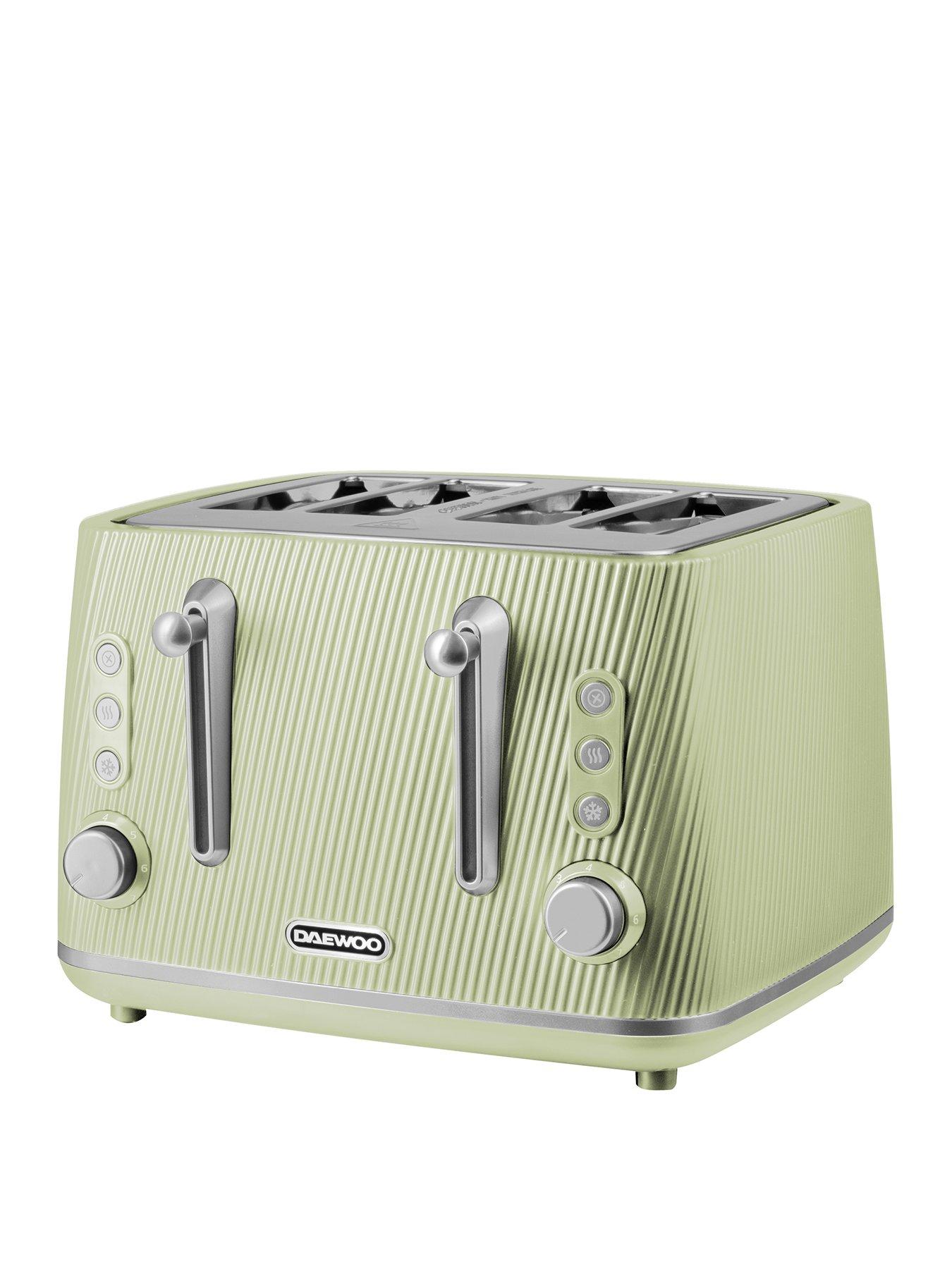 Daewoo Cascade 4 Slice Toaster - Sage