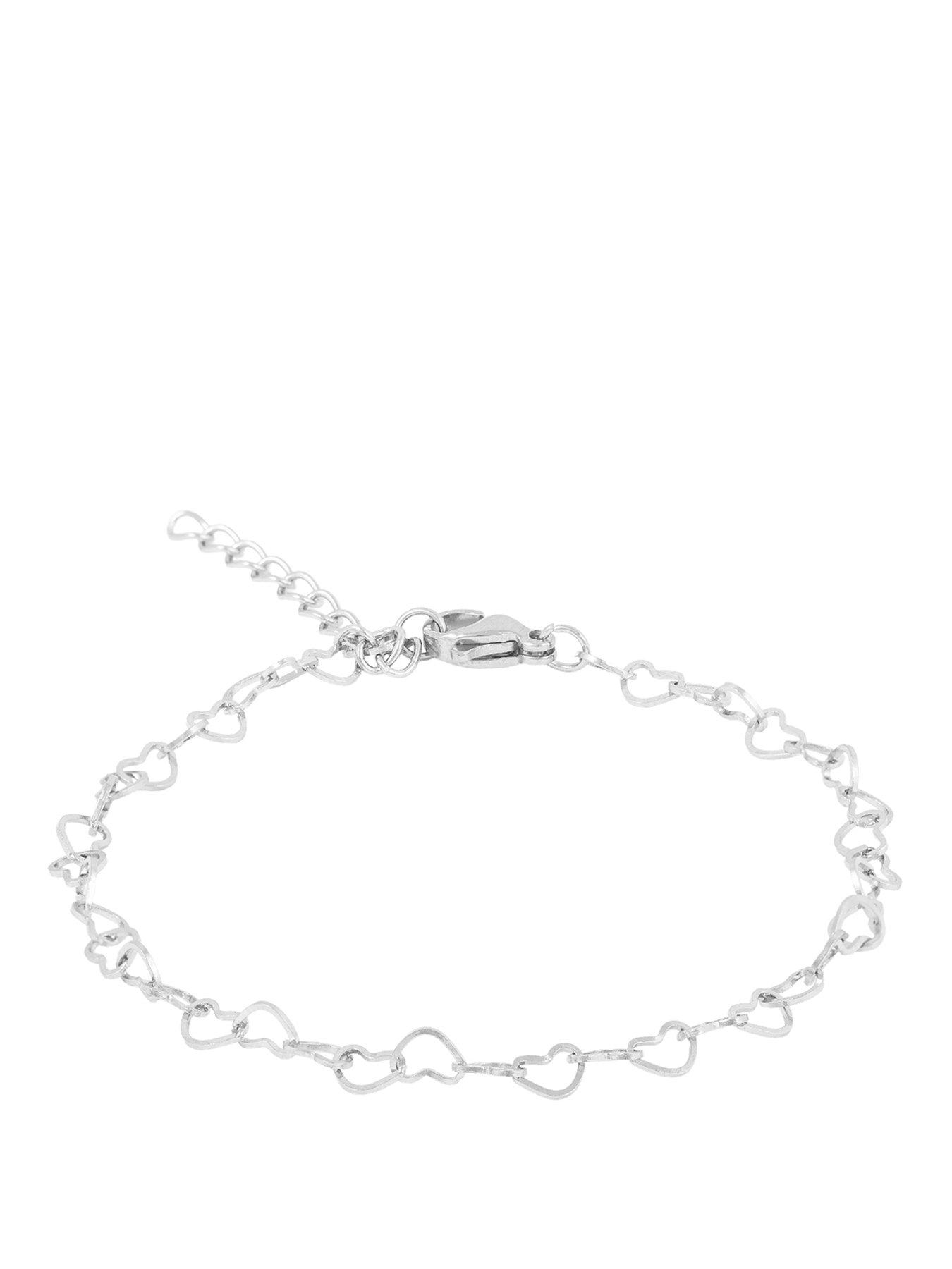 the-love-collection-stainless-steel-linked-heart-braceletfront