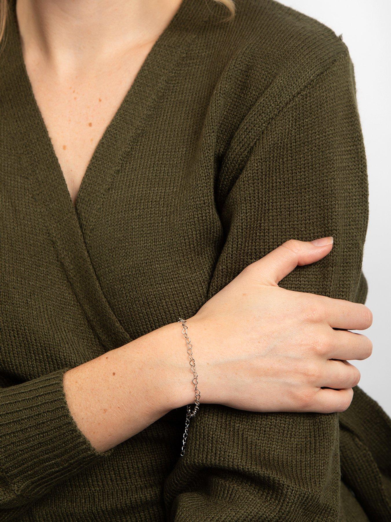 the-love-collection-stainless-steel-linked-heart-braceletstillFront