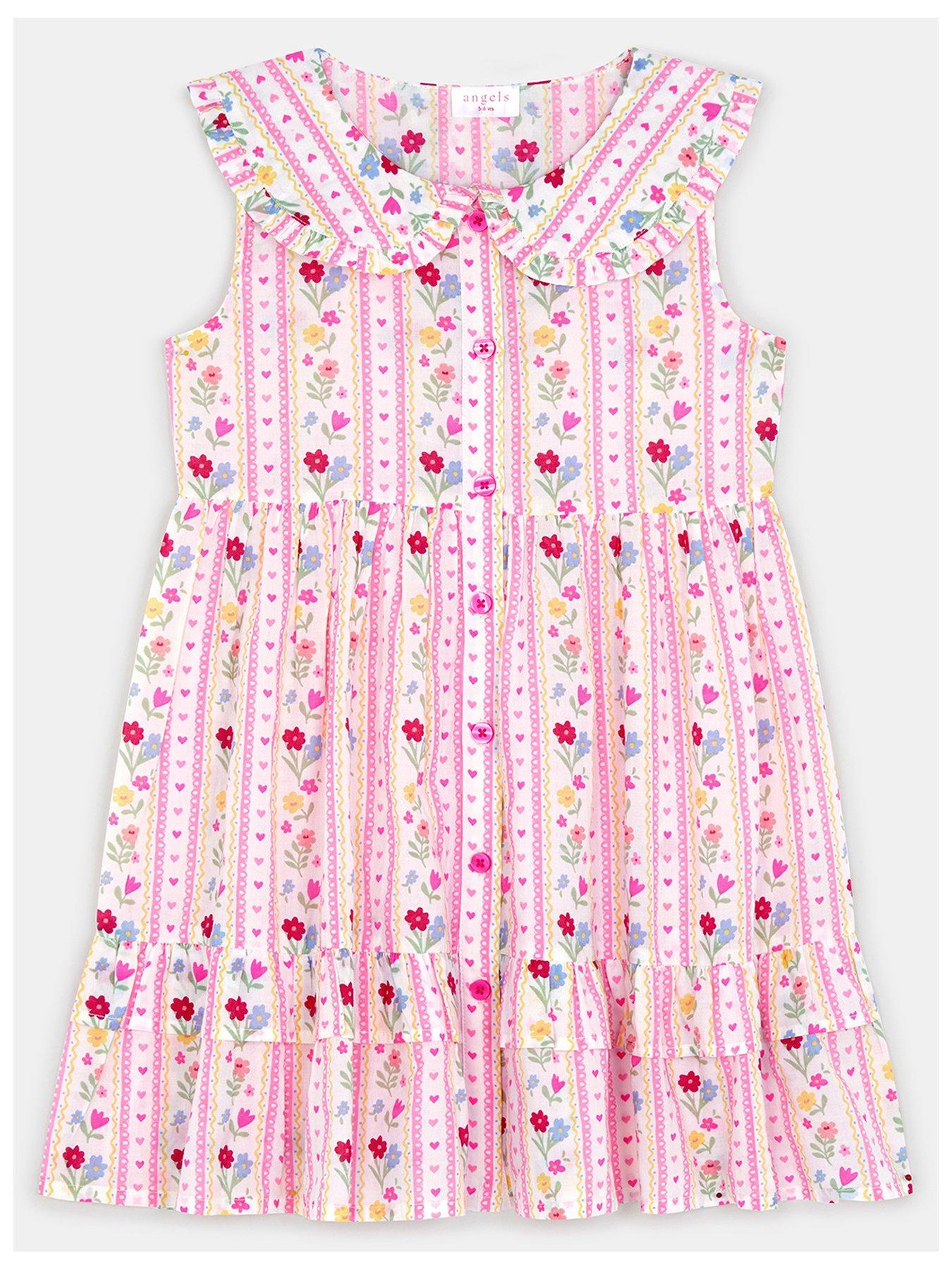 Image 1 of 3 of Accessorize Girls Prairie Floral Dress - Multi