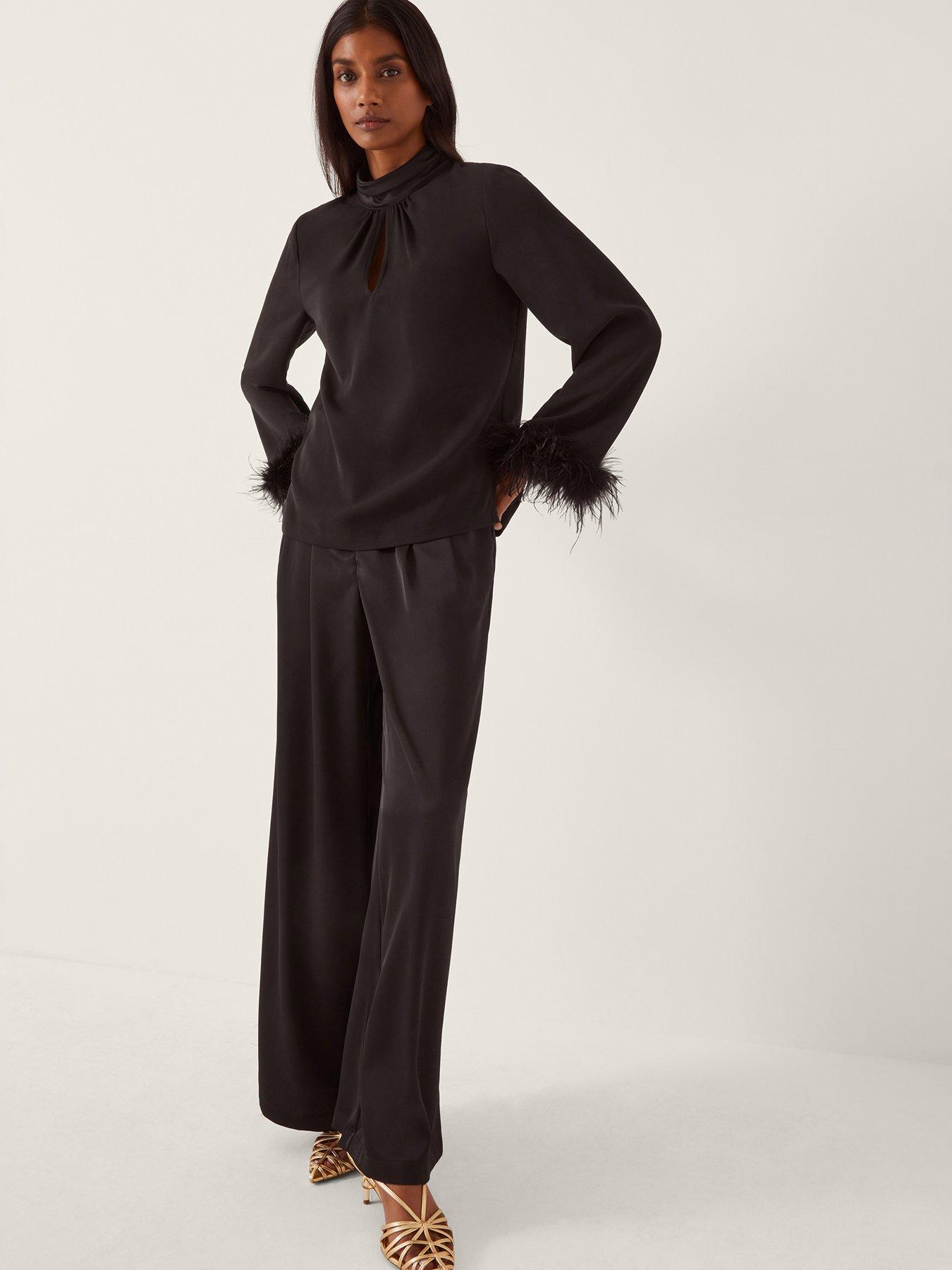 monsoon-luella-feather-top-black