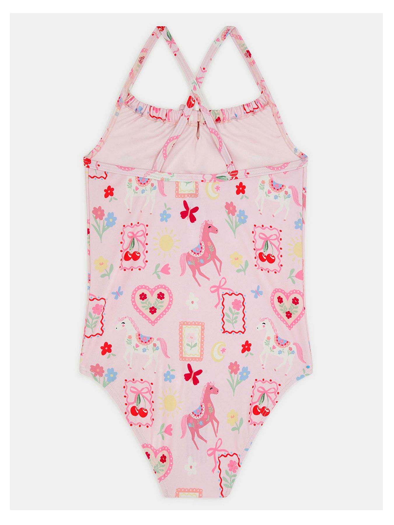Image 2 of 3 of Accessorize Girls Prairie Print Swimsuit - Multi