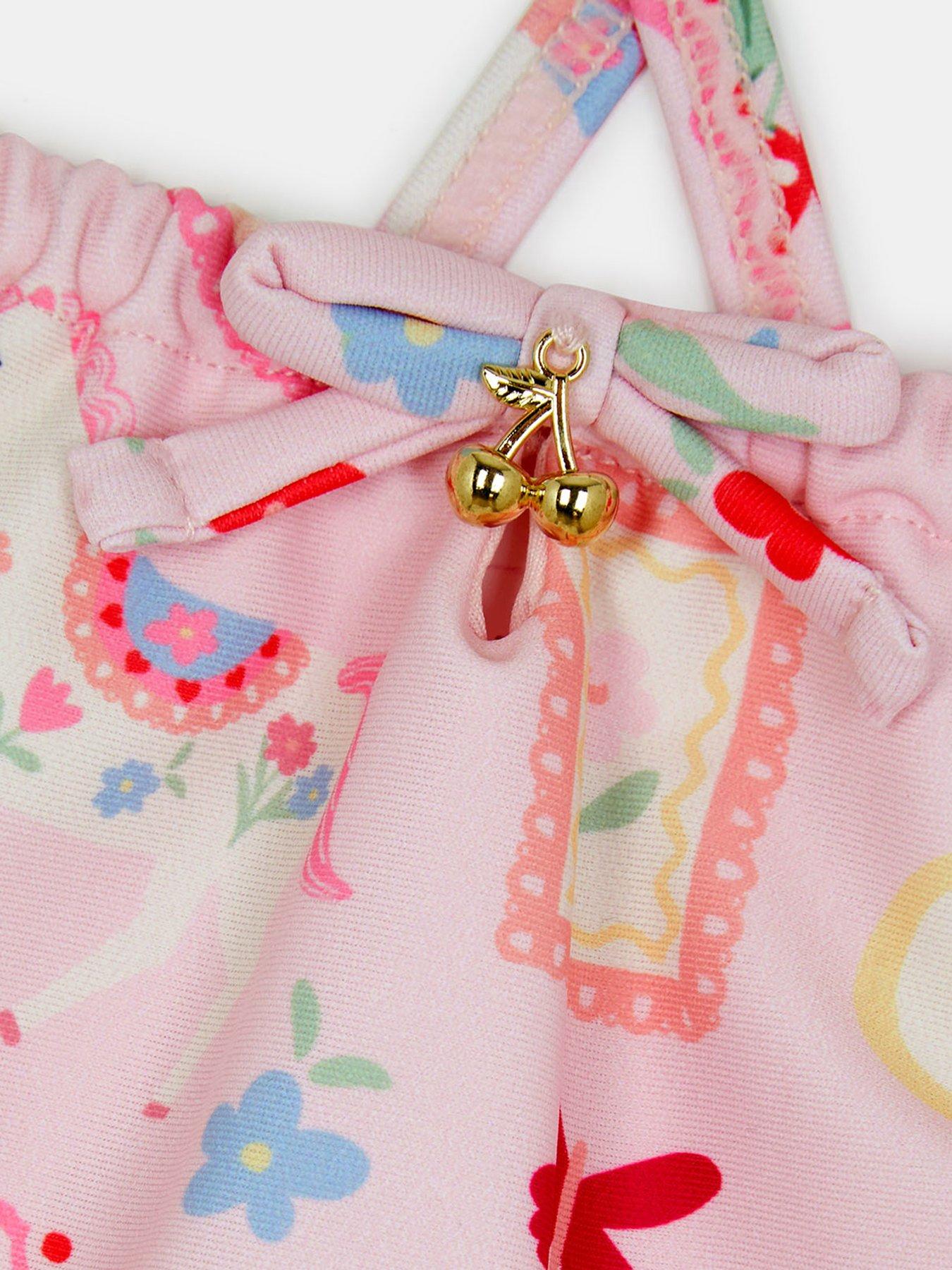 Image 3 of 3 of Accessorize Girls Prairie Print Swimsuit - Multi