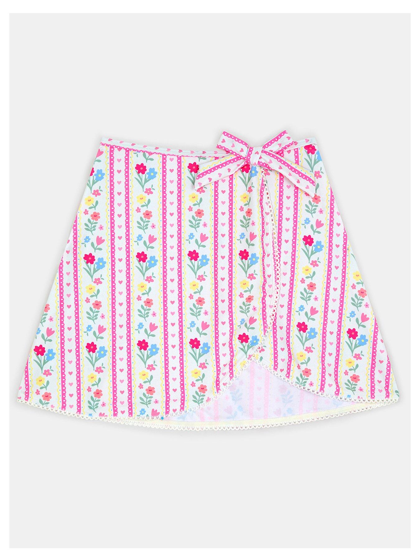 Image 1 of 3 of Accessorize Girls Prairie Floral Swim Skirt - Multi