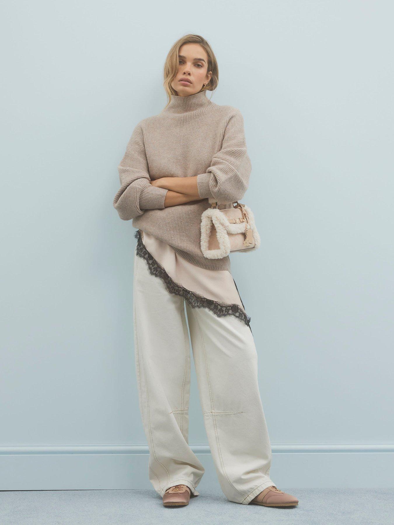 river-island-funnel-jumper-beige