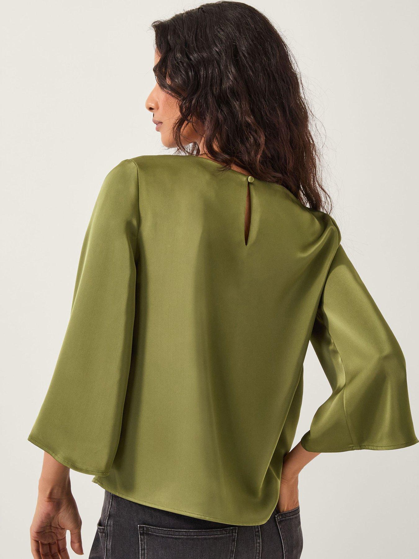 monsoon-ingrid-satin-top-greenstillFront