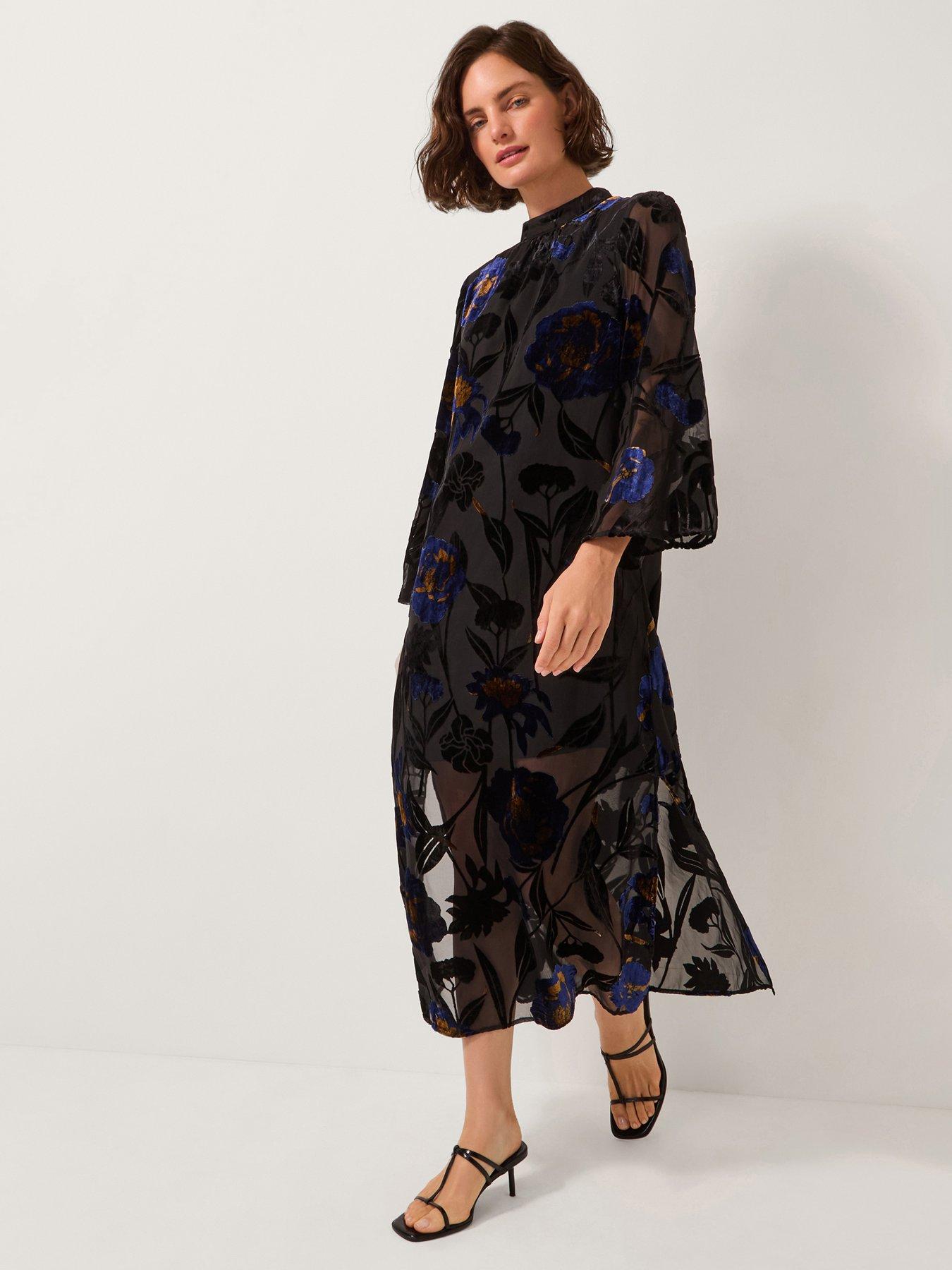 Monsoon Giselle Floral Dress - Blue