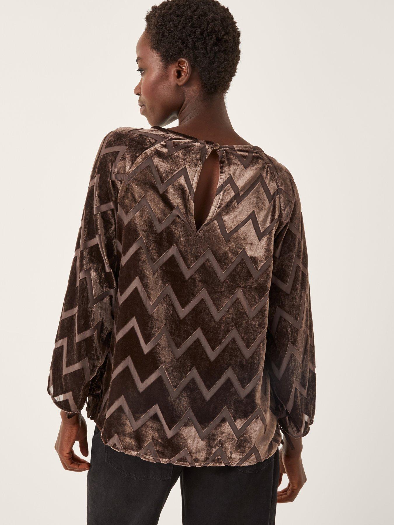 monsoon-keisha-geometric-velvet-top-brownstillFront