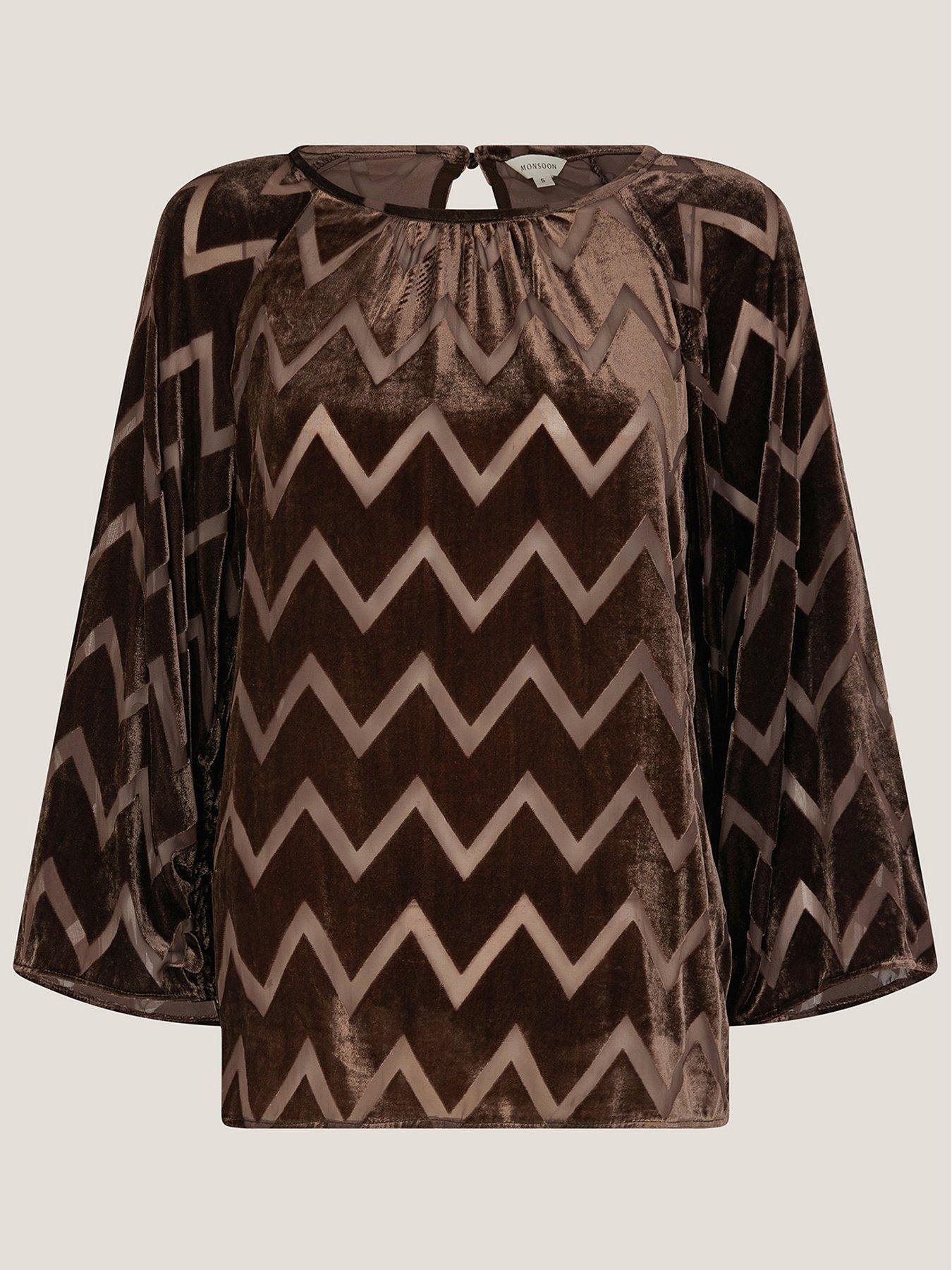 monsoon-keisha-geometric-velvet-top-browndetail