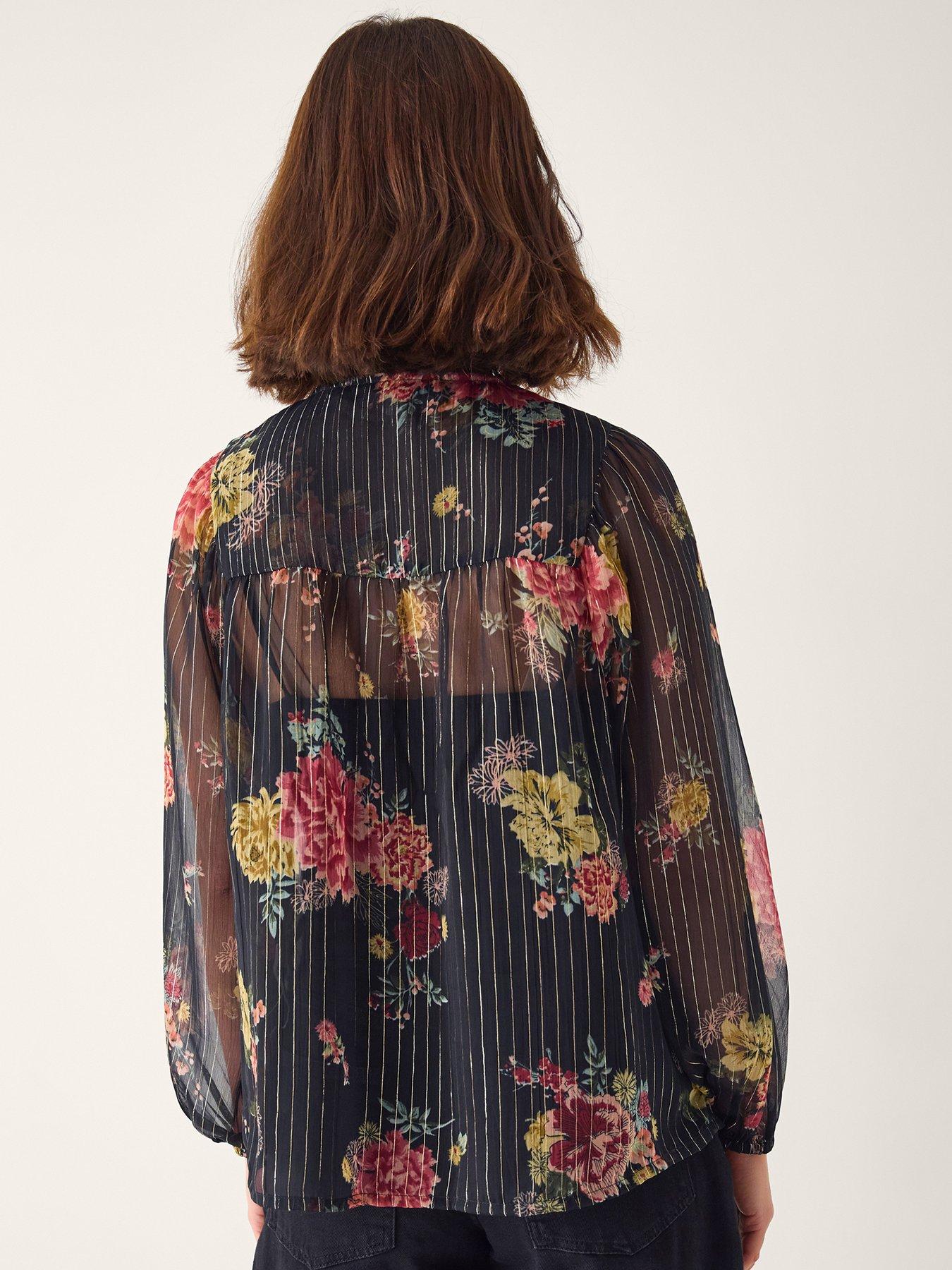 monsoon-azami-floral-stripe-lurex-top-blackstillFront