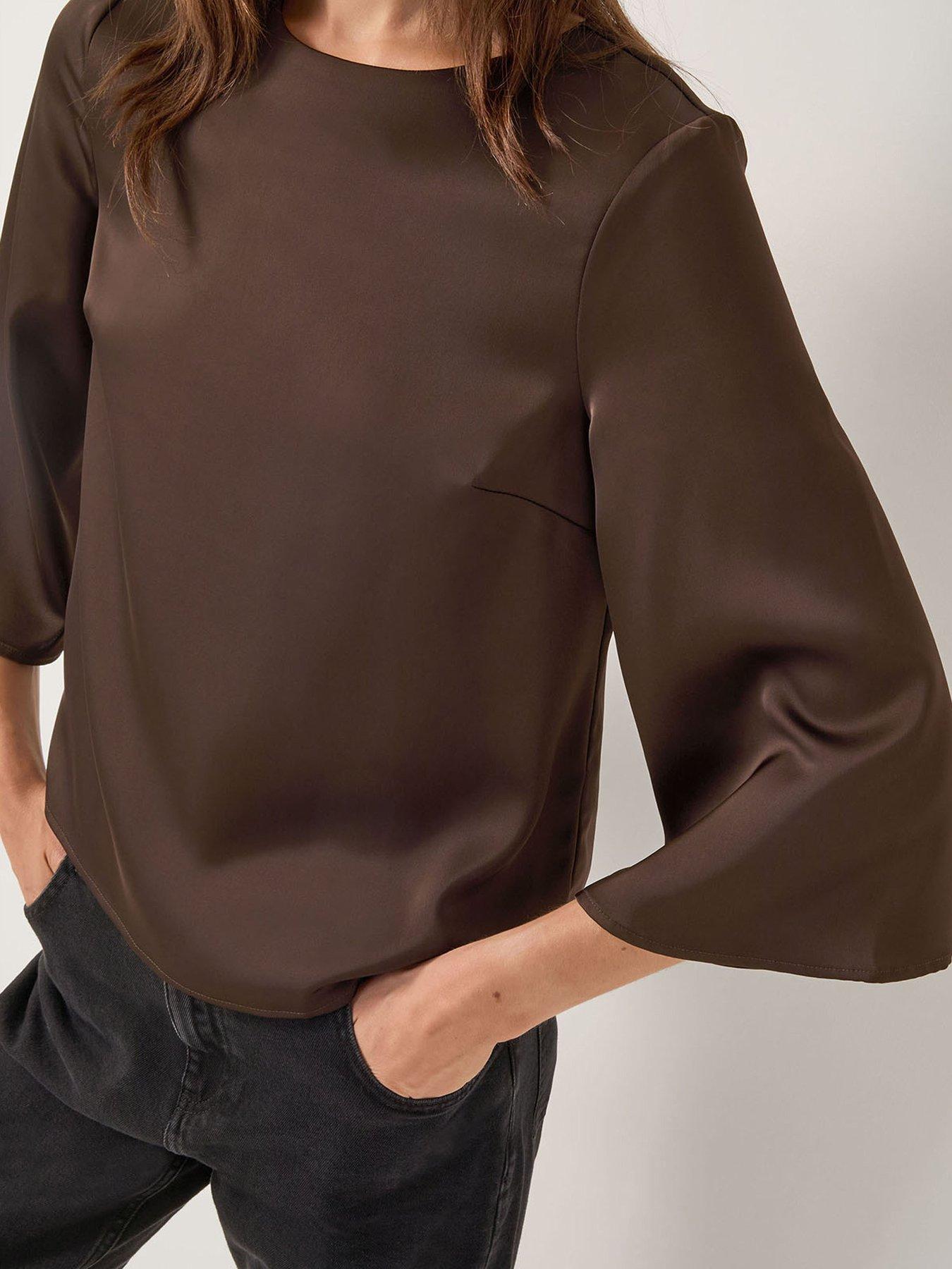 monsoon-ingrid-satin-top-brown