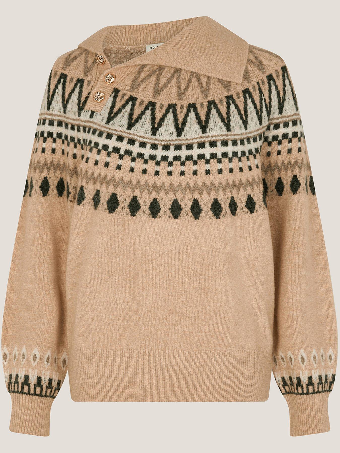 monsoon-fifi-fairisle-jumper-browndetail