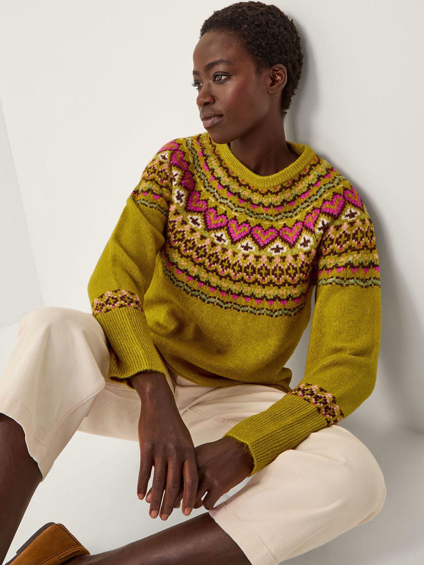 Monsoon Floy Fairisle Jumper - Green