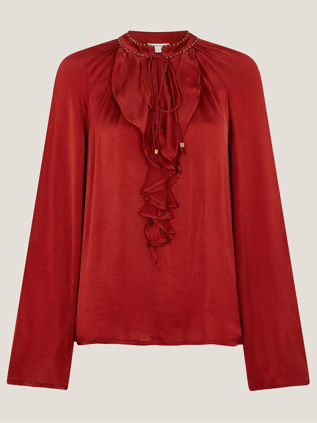 monsoon-arlette-frill-satin-blouse-reddetail