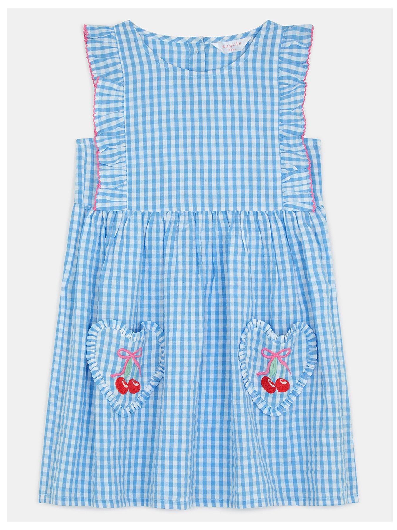 accessorize-girls-gingham-cherry-dress-bluefront