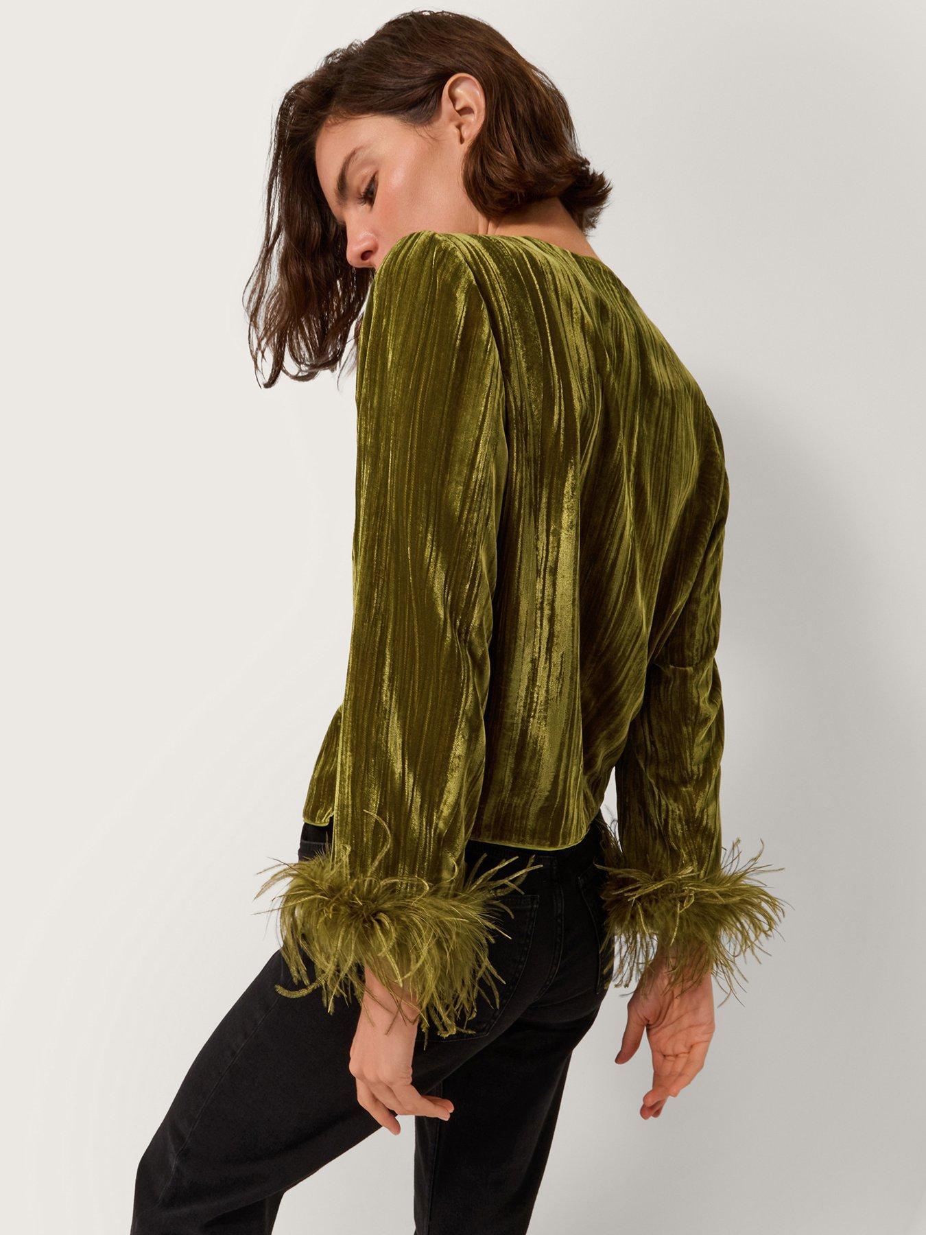 monsoon-olivia-velvet-jacket-greenstillFront
