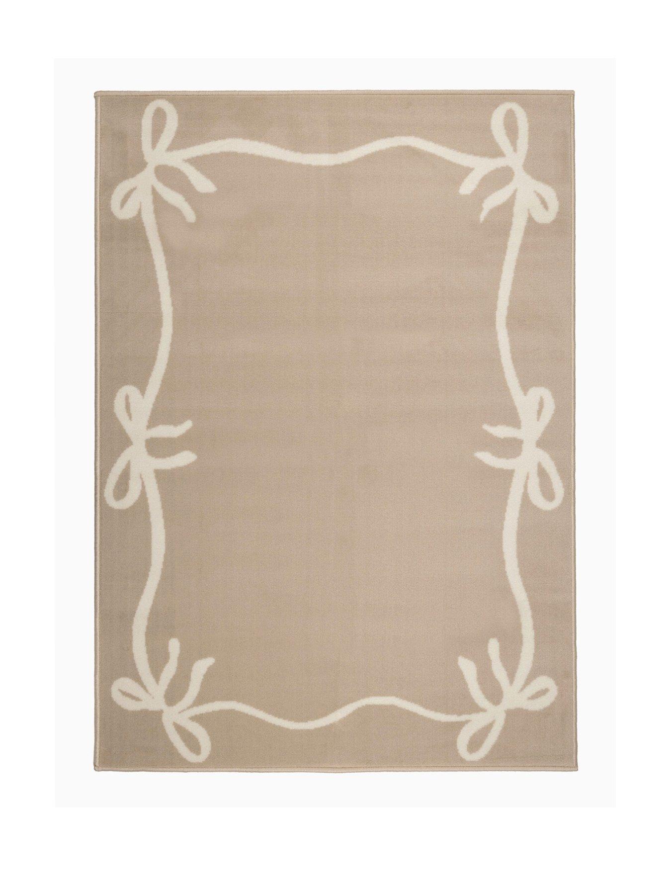 Image 2 of 5 of The Very Collection Maestro Bow Border Rug - Natural