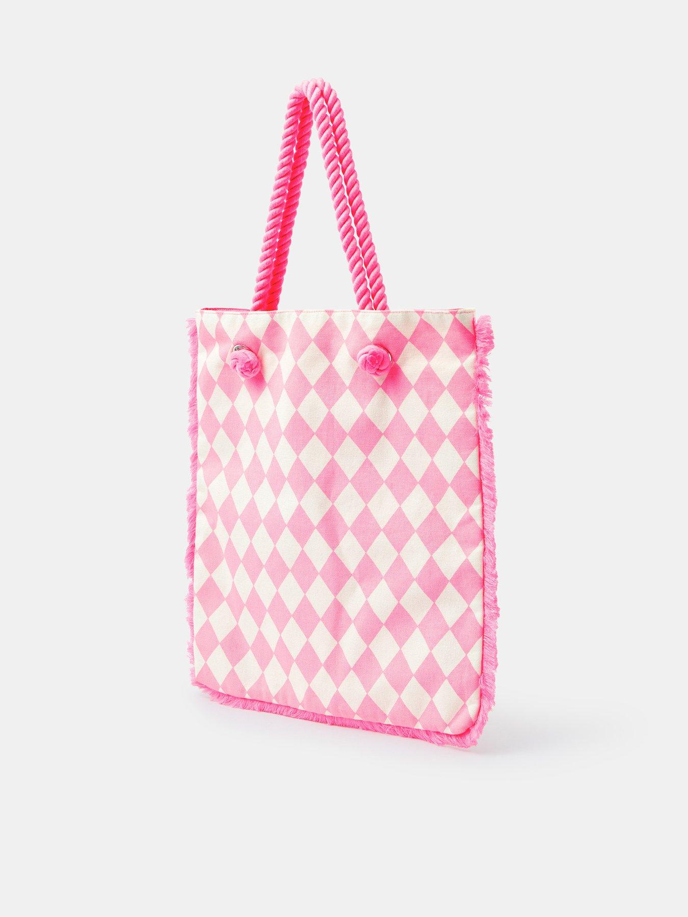 Image 2 of 3 of Accessorize Girls Icecream Embroidered Shopper Bag - Pink