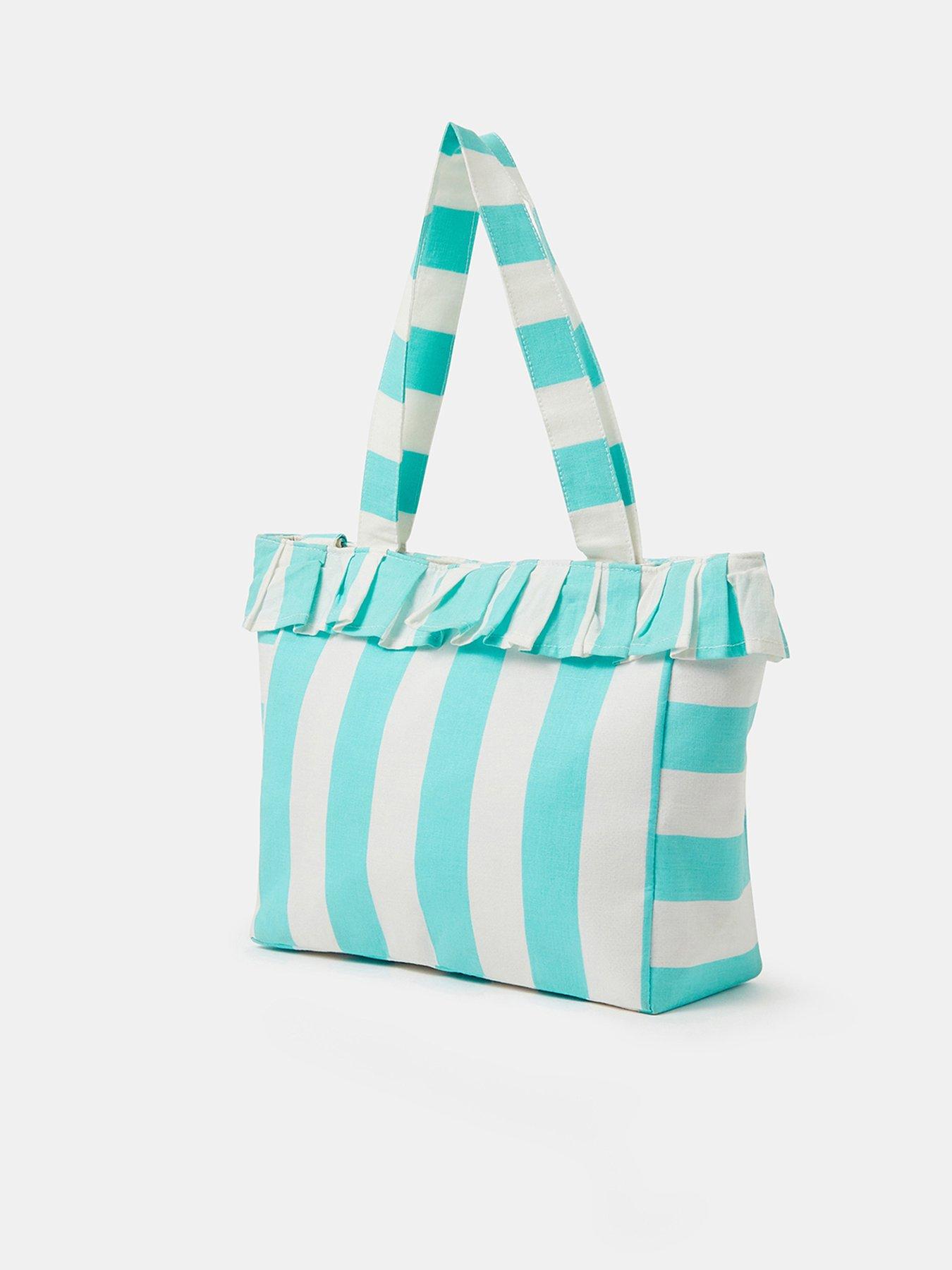 Image 2 of 4 of Accessorize Girls Stripe Slogan Tote Bag - Blue