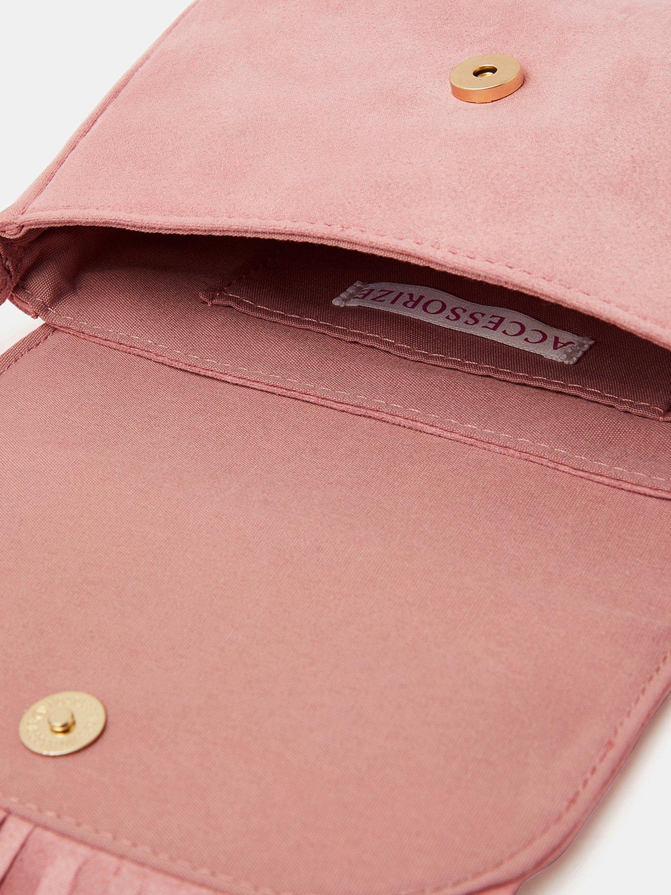 Image 4 of 4 of Accessorize Girls Floral Embroidered Cross Body Bag - Pink