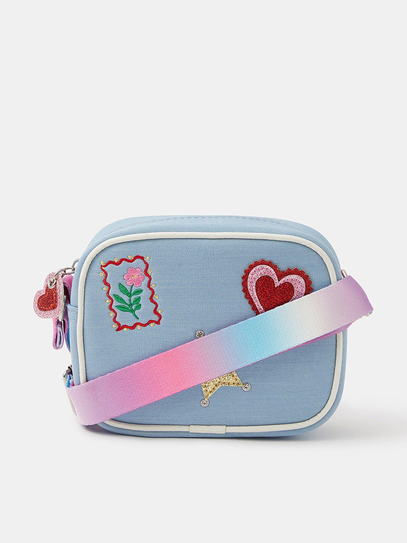 Accessorize Girls Prairie Badge Cross Body Bag - Blue