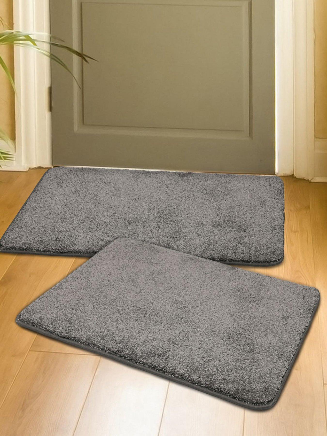 Very Home Scattamat Pack Of 2 Doormats 50 X 80cm. - Charcoal