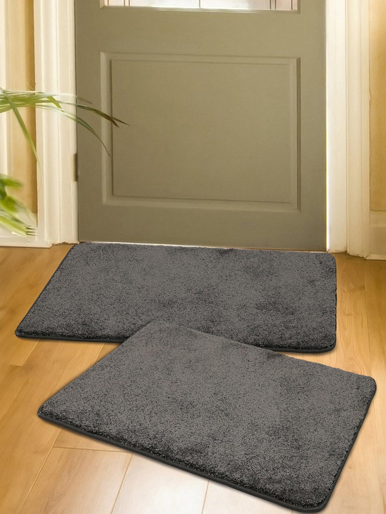 Very Home Scattamat Pack Of 2 Doormats 50 X 80cm. - Charcoal