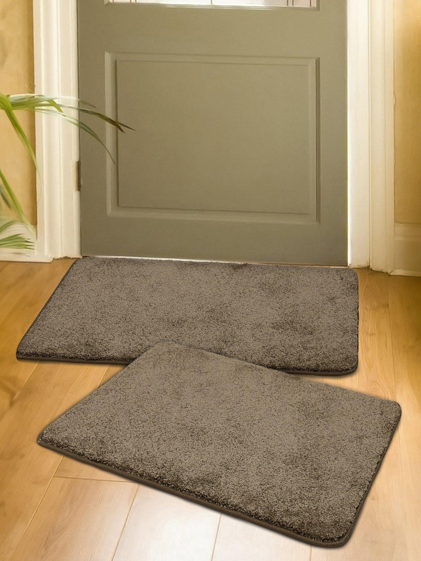 Very Home Scattamat Pack Of 2 Doormats 50 X 80cm. - Charcoal