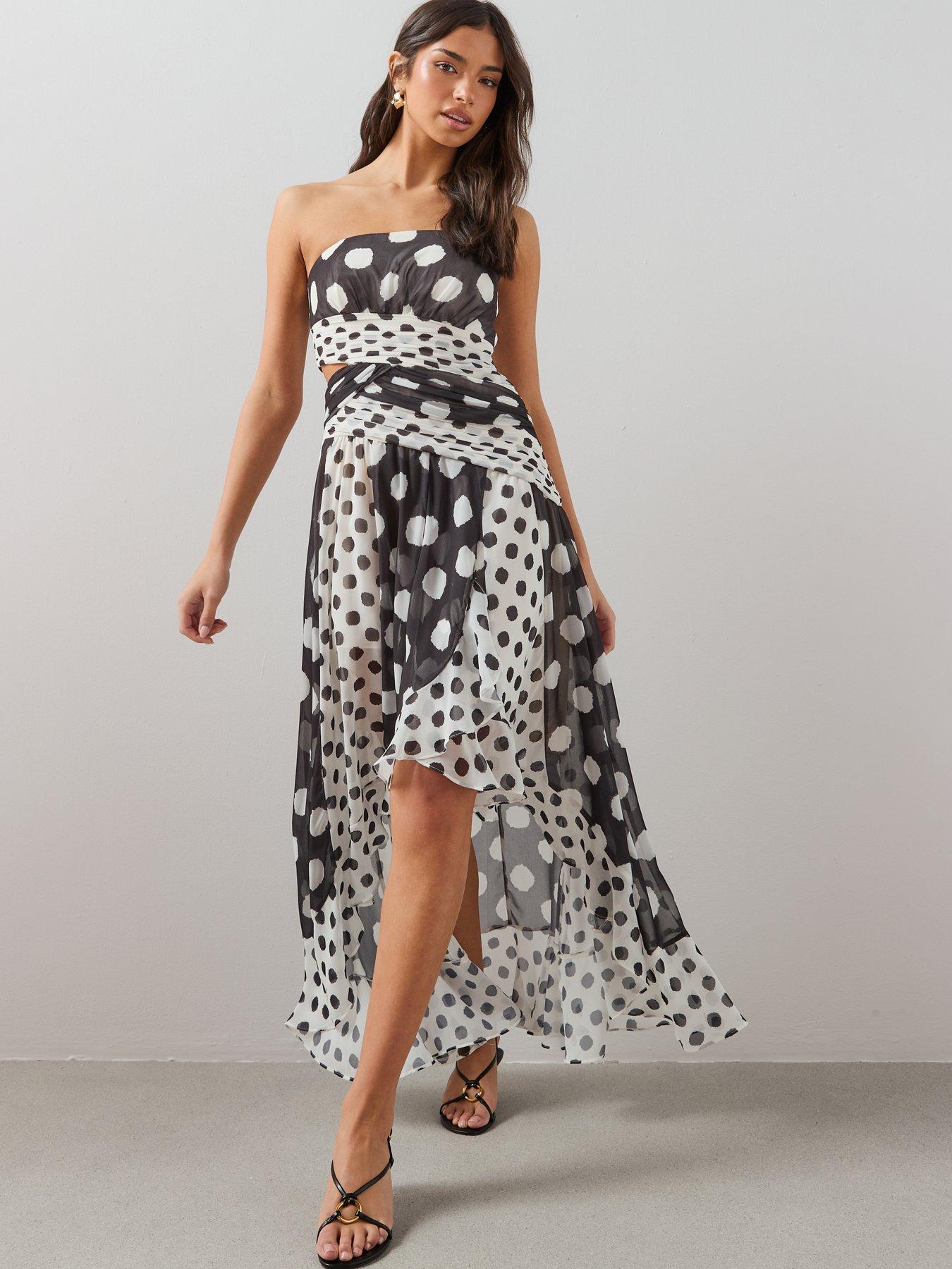 Image 3 of 6 of The Very Collection Cut Out Printed Asymmetric Dress - Print