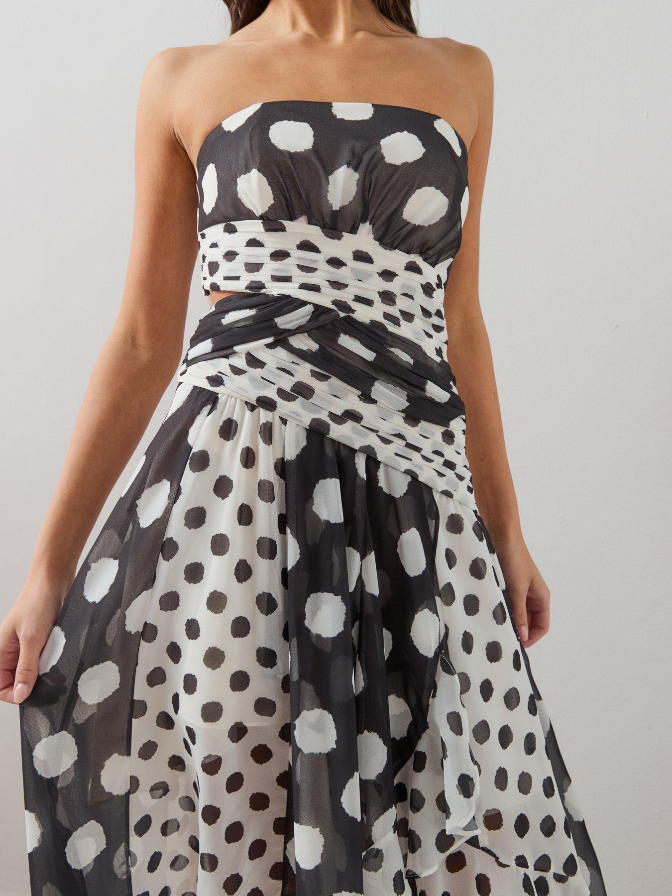 Image 5 of 6 of The Very Collection Cut Out Printed Asymmetric Dress - Print
