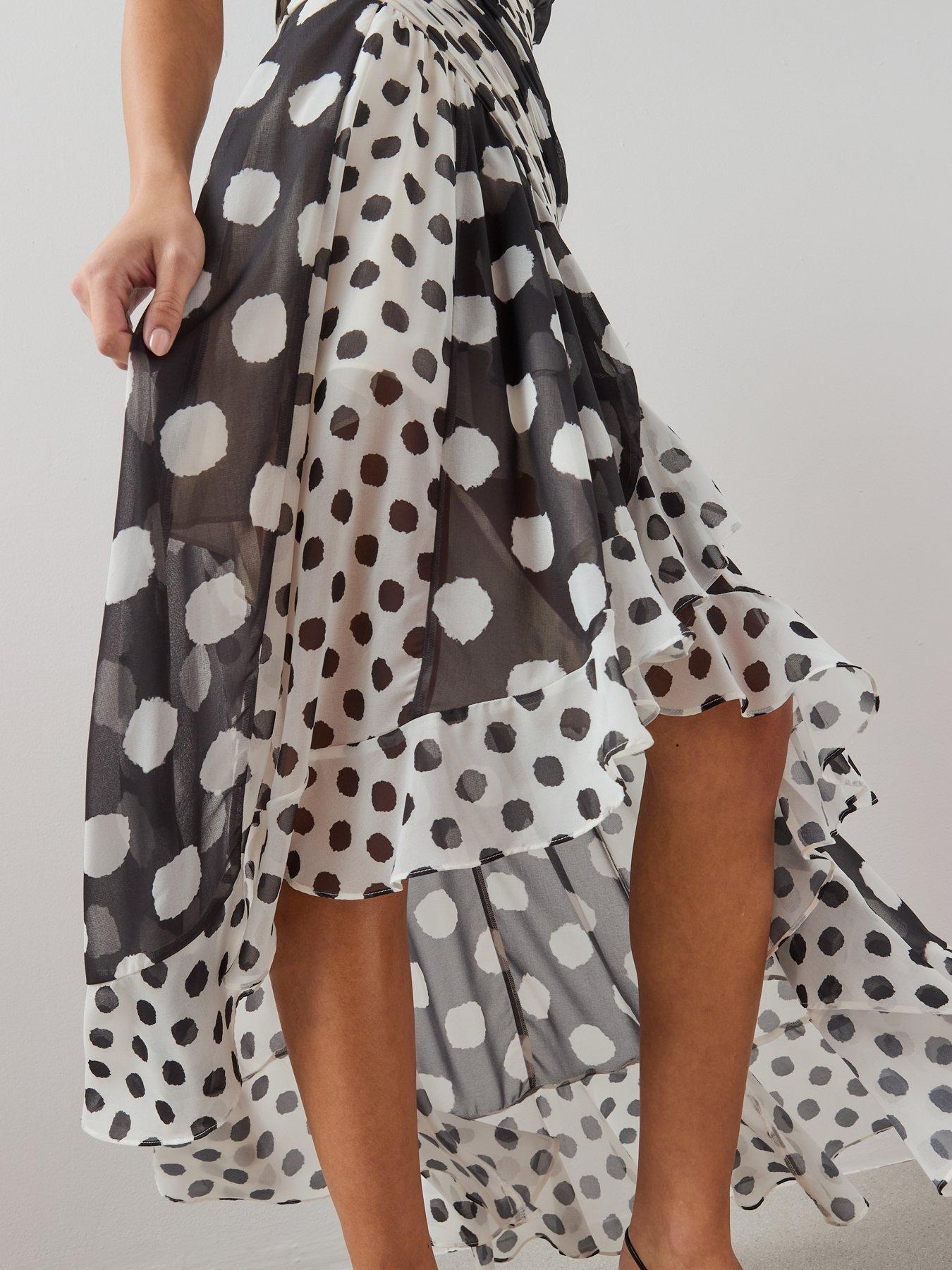 Image 6 of 6 of The Very Collection Cut Out Printed Asymmetric Dress - Print