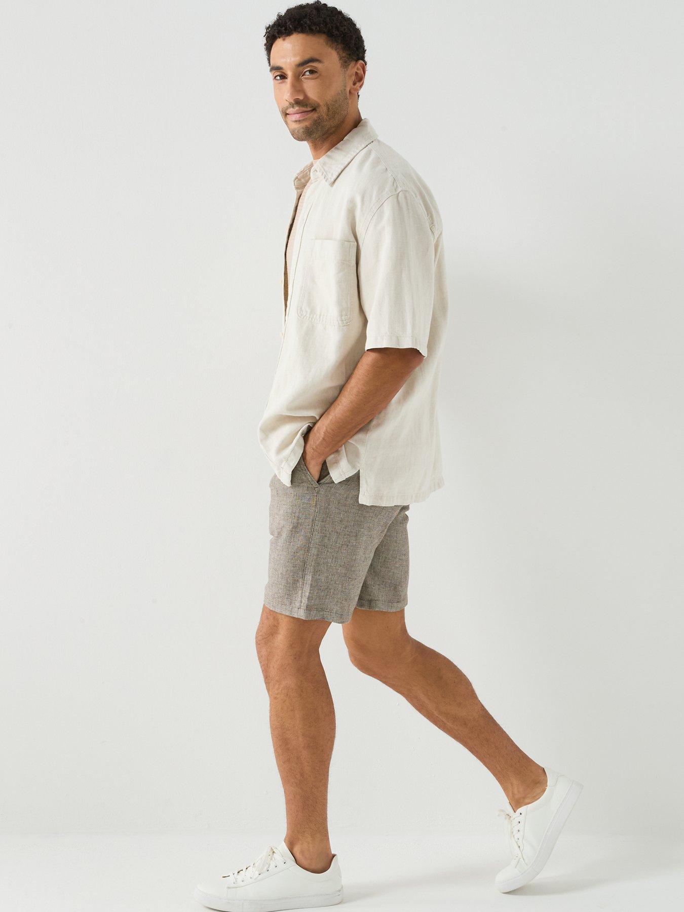 Image 6 of 6 of Selected Selected Brody Slim Fit Linen Shorts