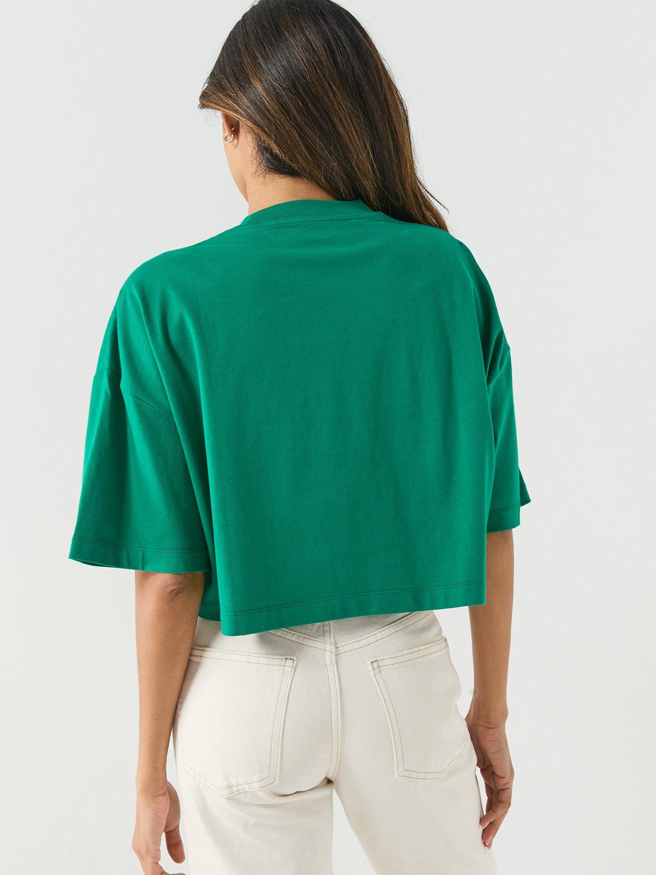 Image 2 of 4 of Calvin Klein Jeans Ss Cropped Boxy Heritage Crest L