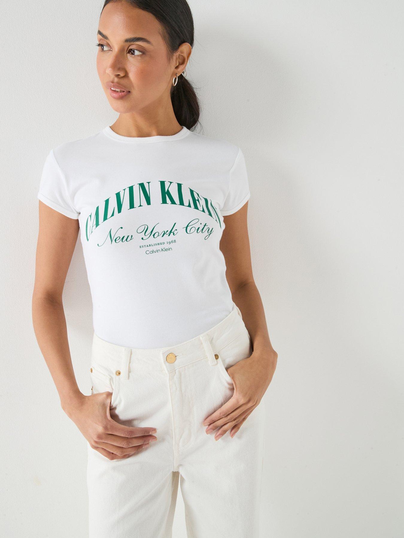 Calvin Klein Jeans Ss Graphic Logo Baby Tee