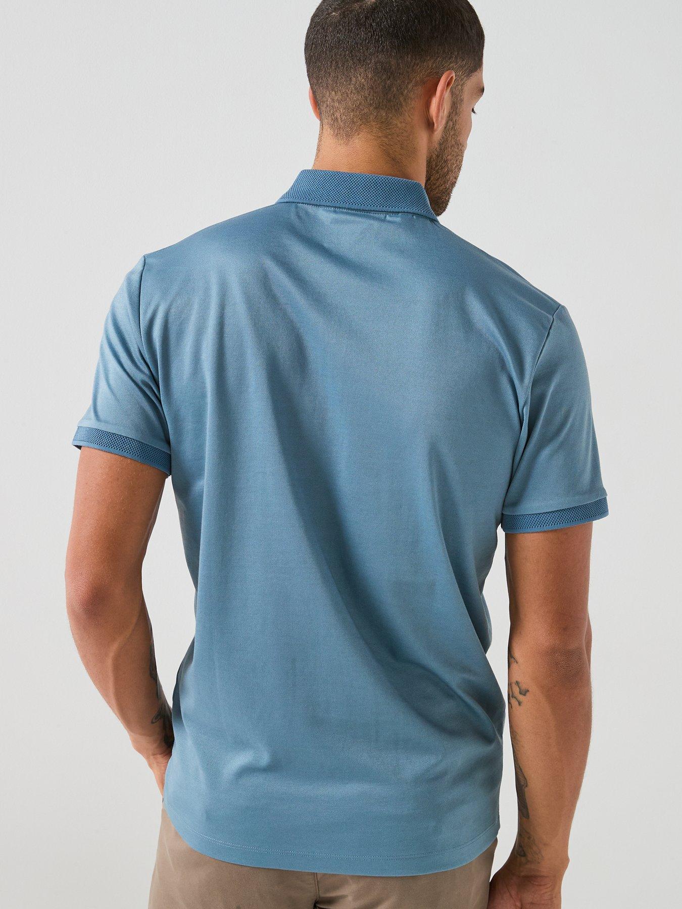 Image 2 of 4 of Selected Selected Fave Zip Short Sleeve Polo Shirt